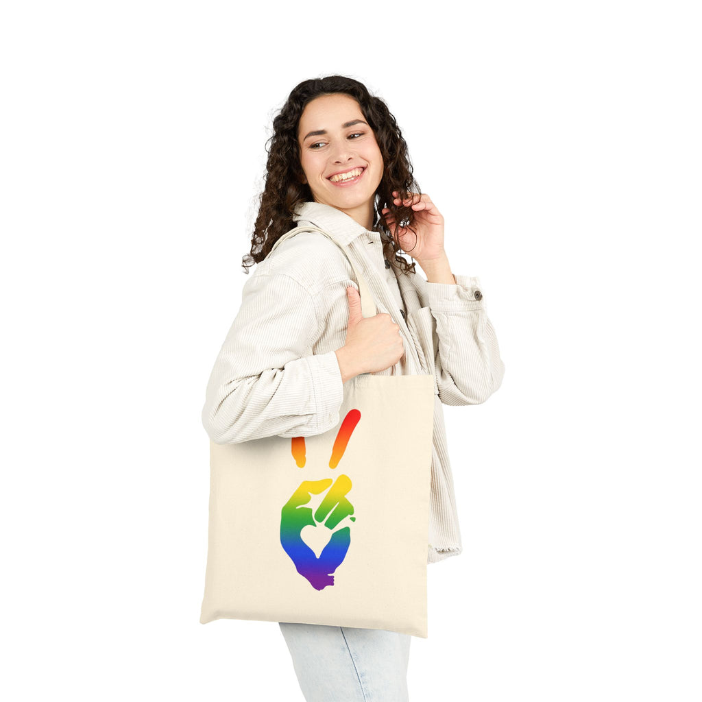 Peace+Love Eco-Friendly Canvas Tote Bag | Bella Strada Studio