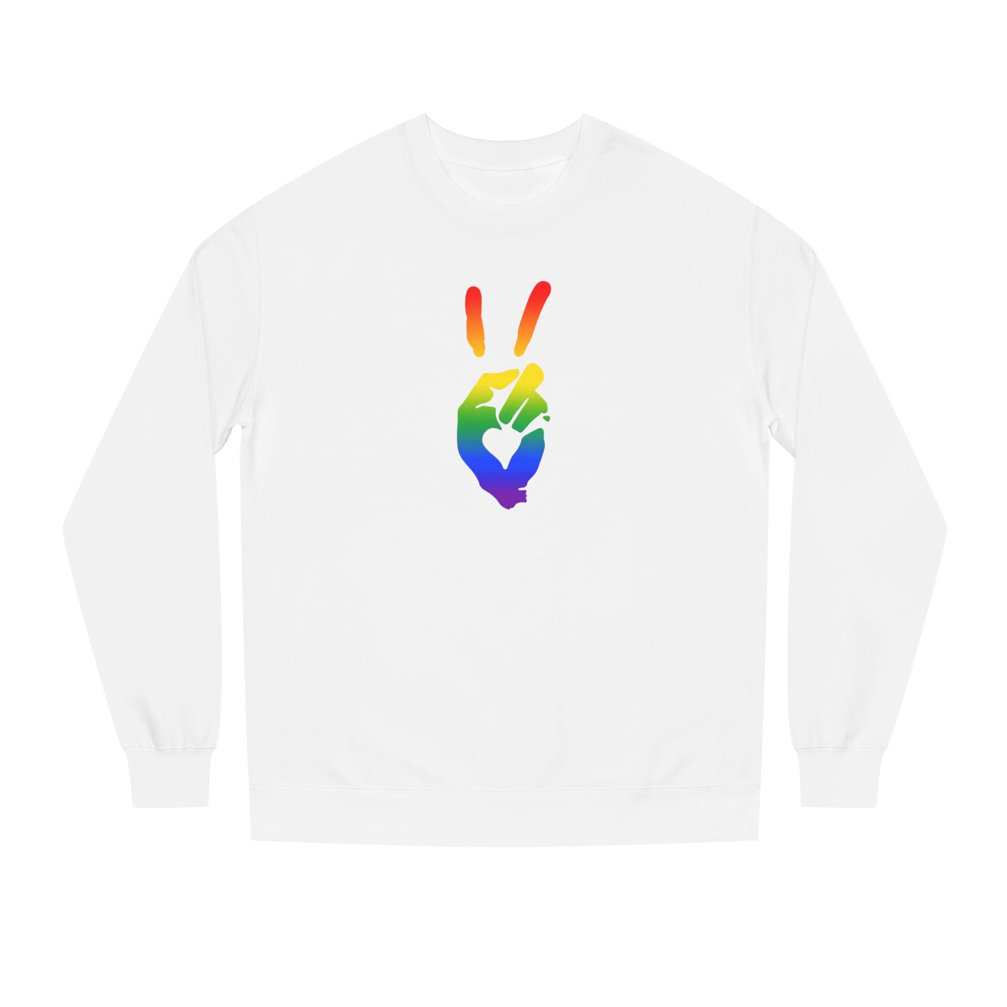Peace+Love Pride Rainbow Signature Graphic Crewneck Sweatshirt | Bella Strada Studio