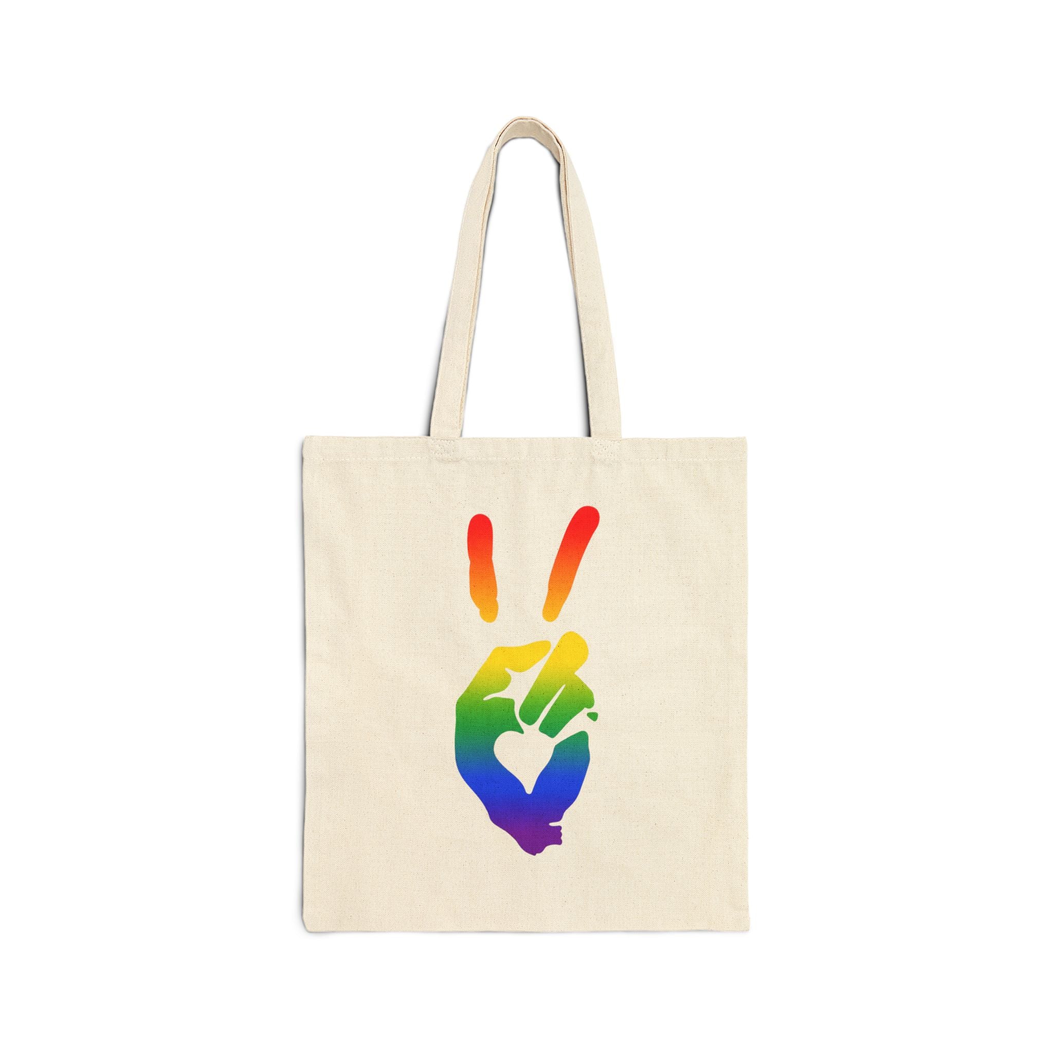 Peace+Love Eco-Friendly Canvas Tote Bag | Bella Strada Studio