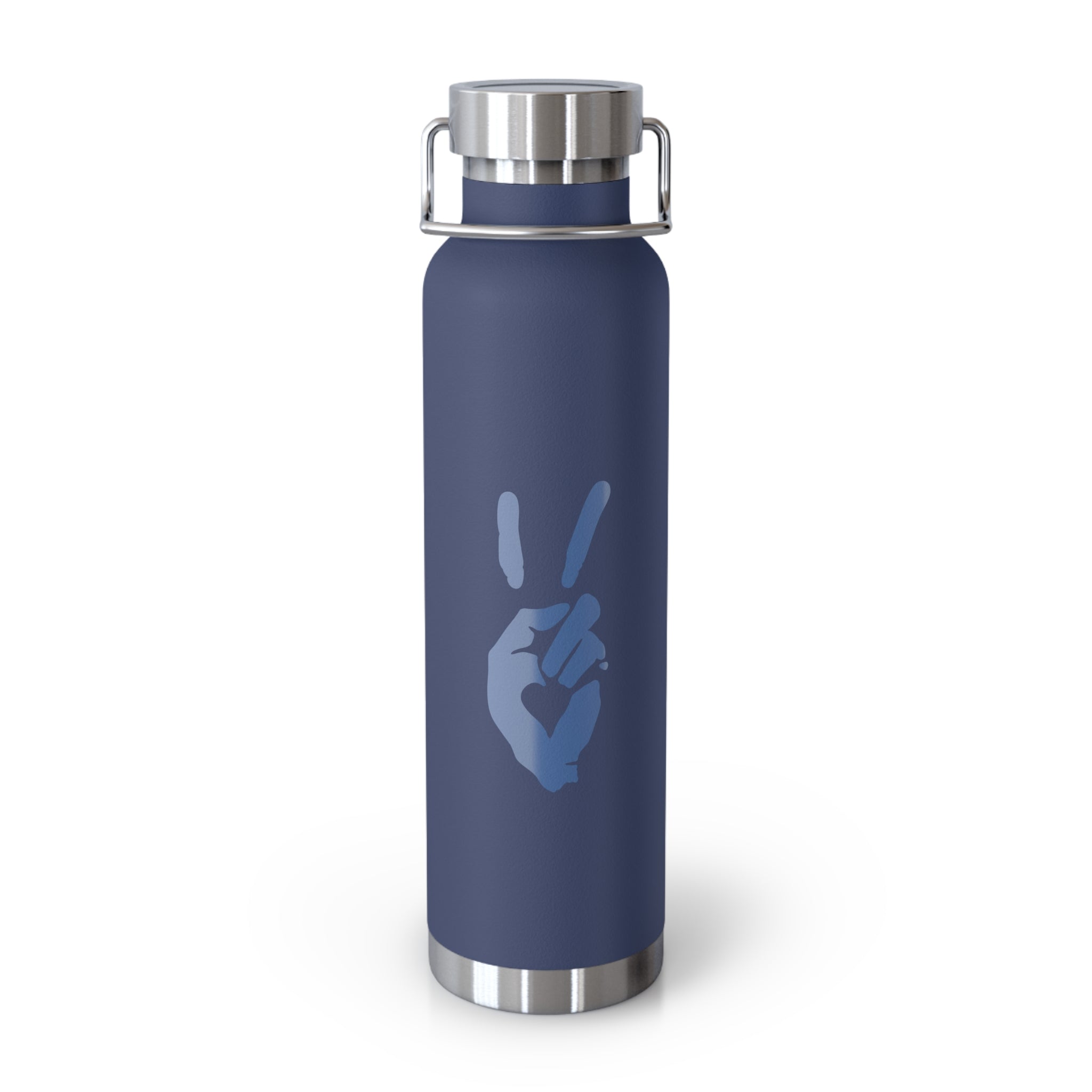 Peace + Love Signature Insulated Copper Vacuum Flask Water Bottle 22oz | Bella Strada Studio