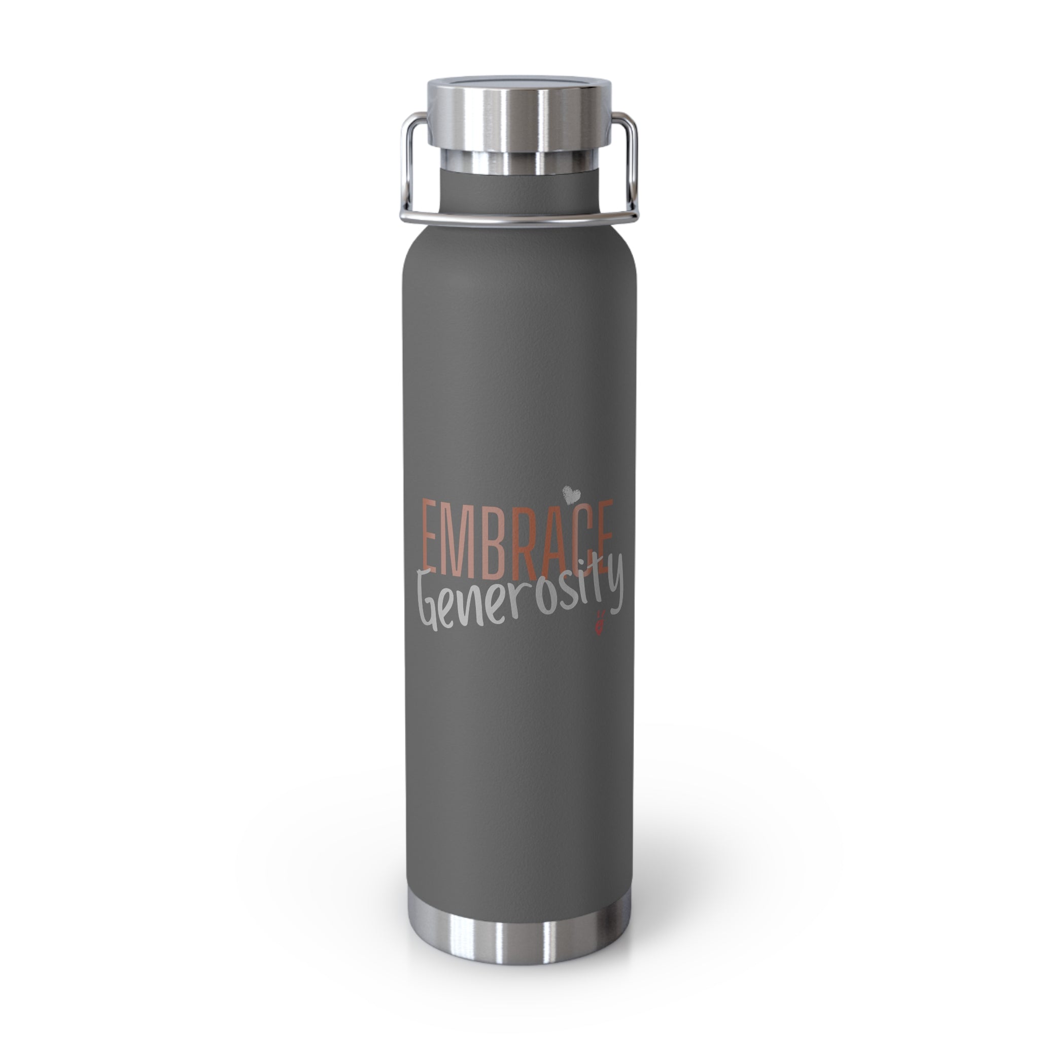 Embrace Generosity Insulated 22oz Copper Water Bottle | Bella Strada Studio