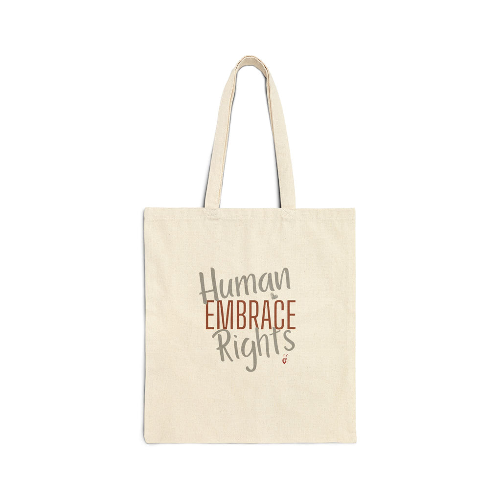 Embrace Human Rights Canvas Tote Bag | Bella Strada Studio