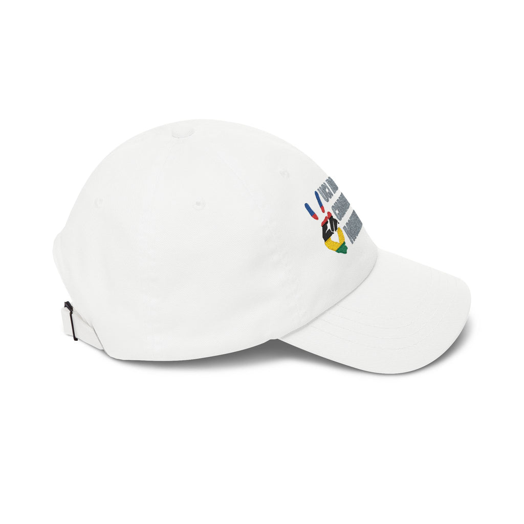 2026 UCI World Road Championships Montreal Cap with Peace + Love Rainbow Stripes Embroidered Design