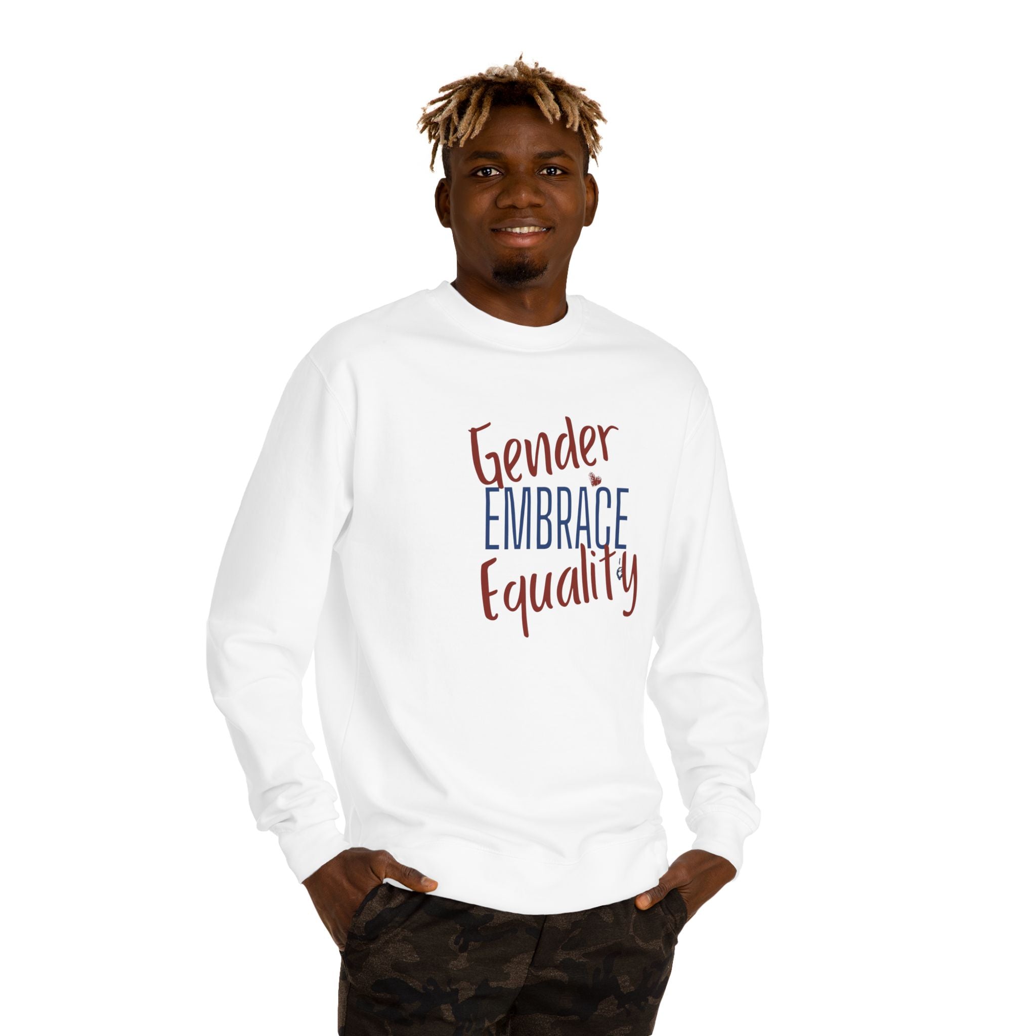 "Embrace Gender Equality" Crewneck Sweatshirt | Bella Strada Studio