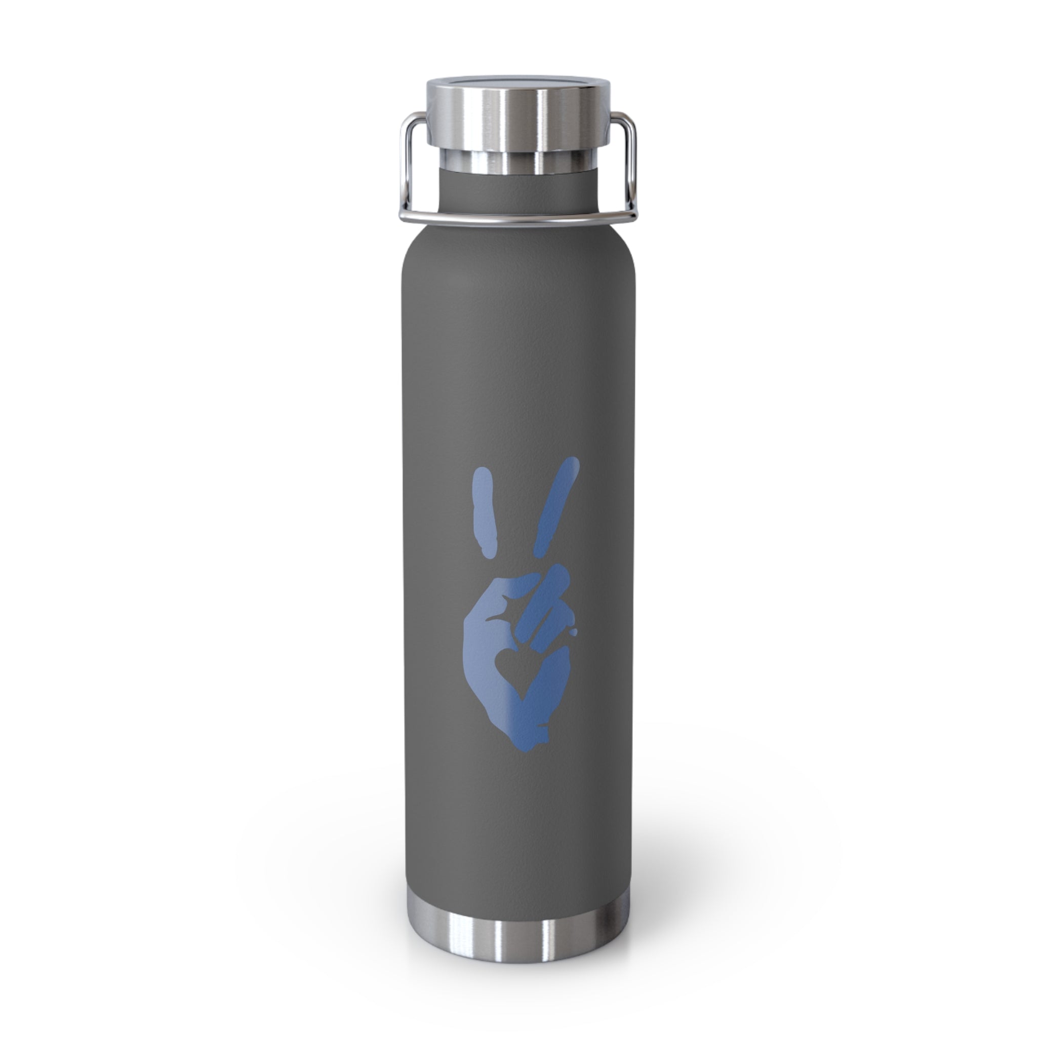 Peace + Love Signature Insulated Copper Vacuum Flask Water Bottle 22oz | Bella Strada Studio
