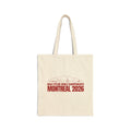 2026 Montreal World Cycling Championships Eco-Friendly Canvas Tote Bag | Bella Strada Studio