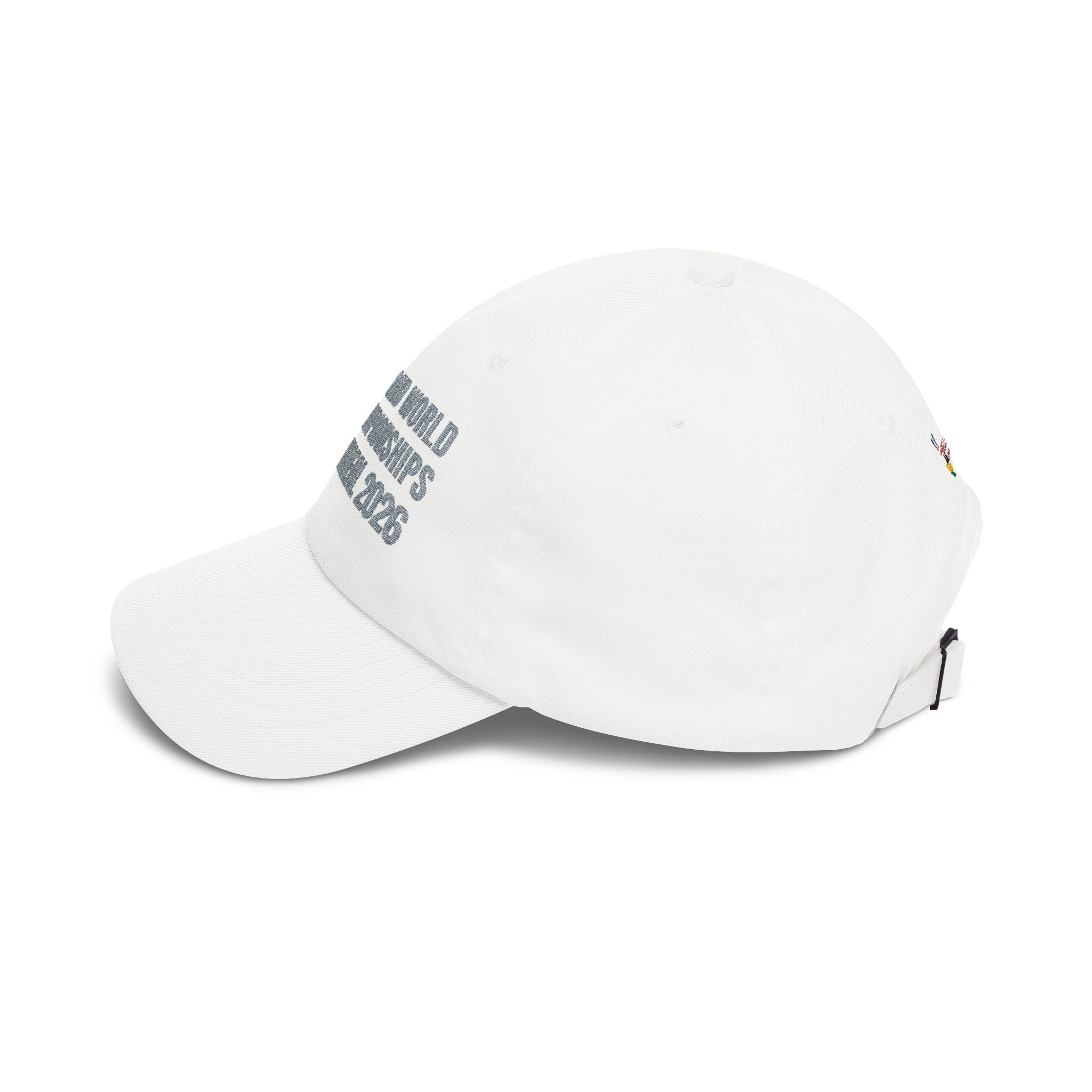 2026 Montreal UCI World Road Cycling Championships Cap with Peace + Love Rainbow Stripes Embroidered Design