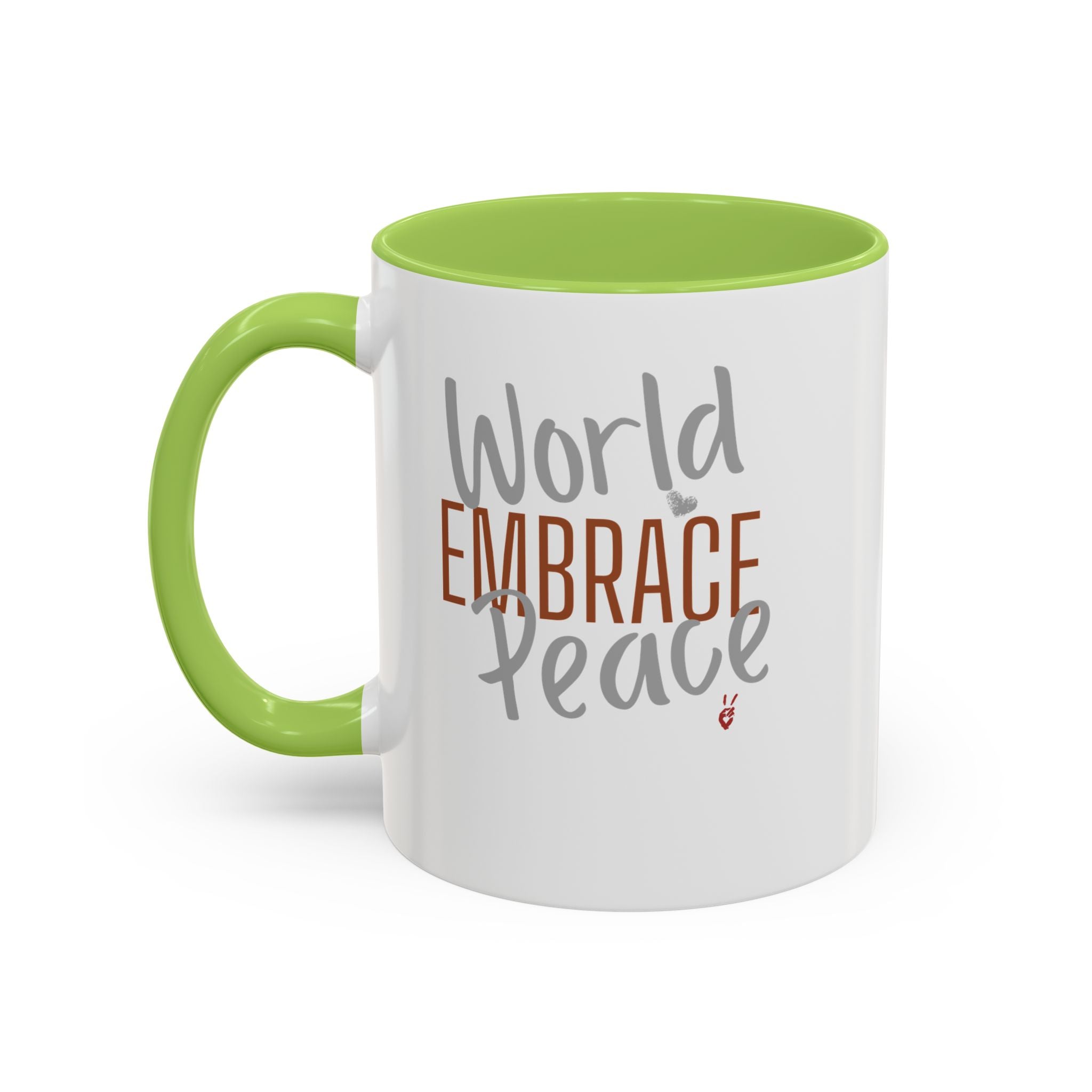 Embrace World Peace Inspirational Coffee Mug | Bella Strada Studio
