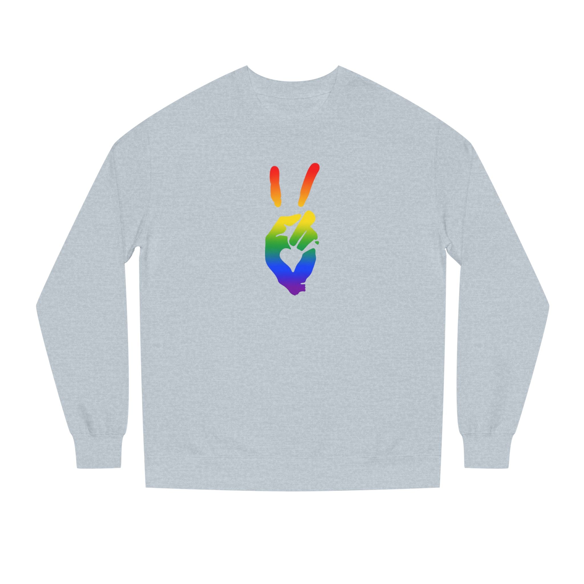 Peace+Love Pride Rainbow Signature Graphic Crewneck Sweatshirt | Bella Strada Studio