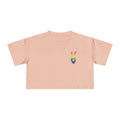 Peace+Love Pride Rainbow Women's Crop Tee | Bella Strada Studio