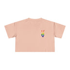 Peace+Love Pride Rainbow Women's Crop Tee | Bella Strada Studio