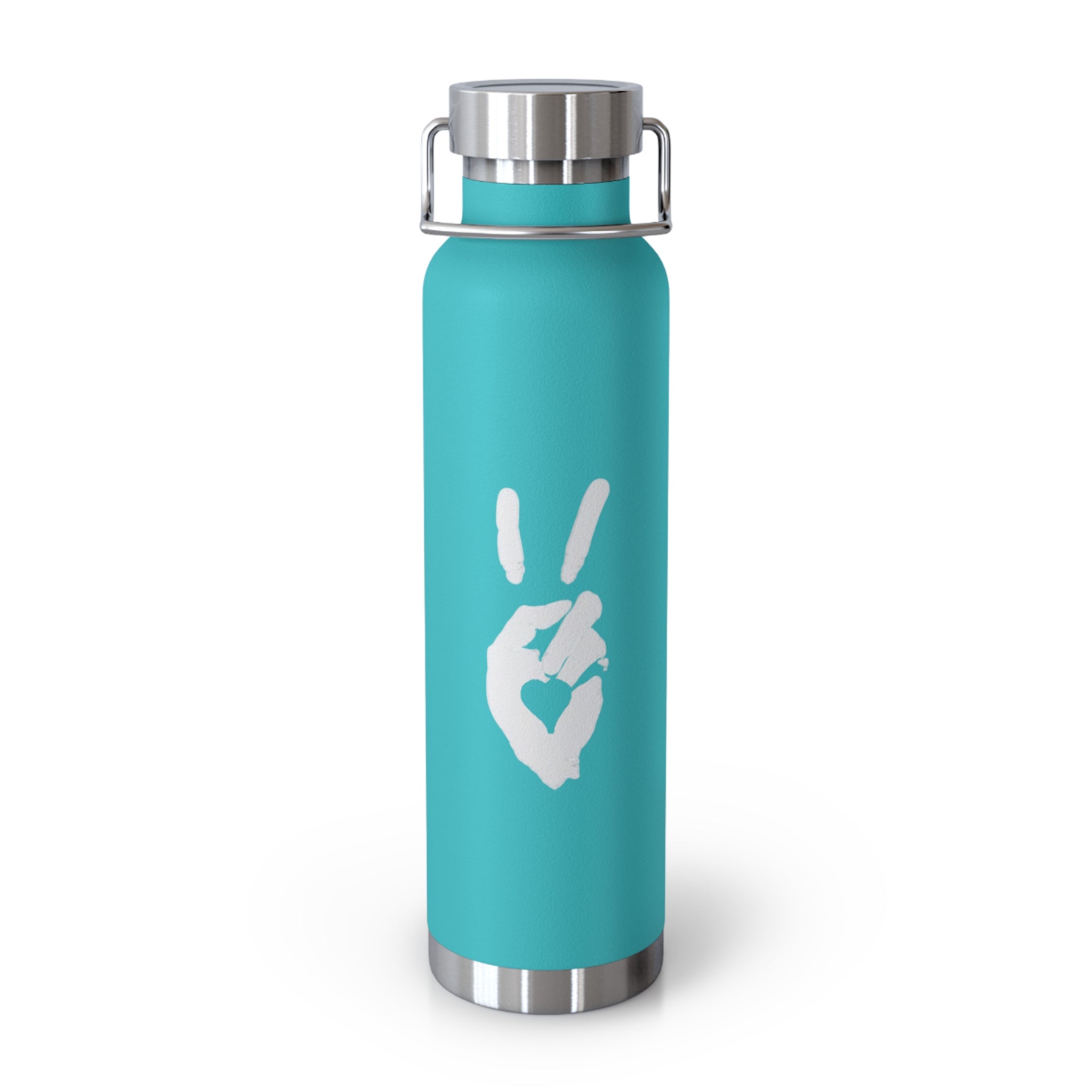 Peace + Love Signature Insulated Copper Vacuum Flask Water Bottle 22oz | Bella Strada Studio