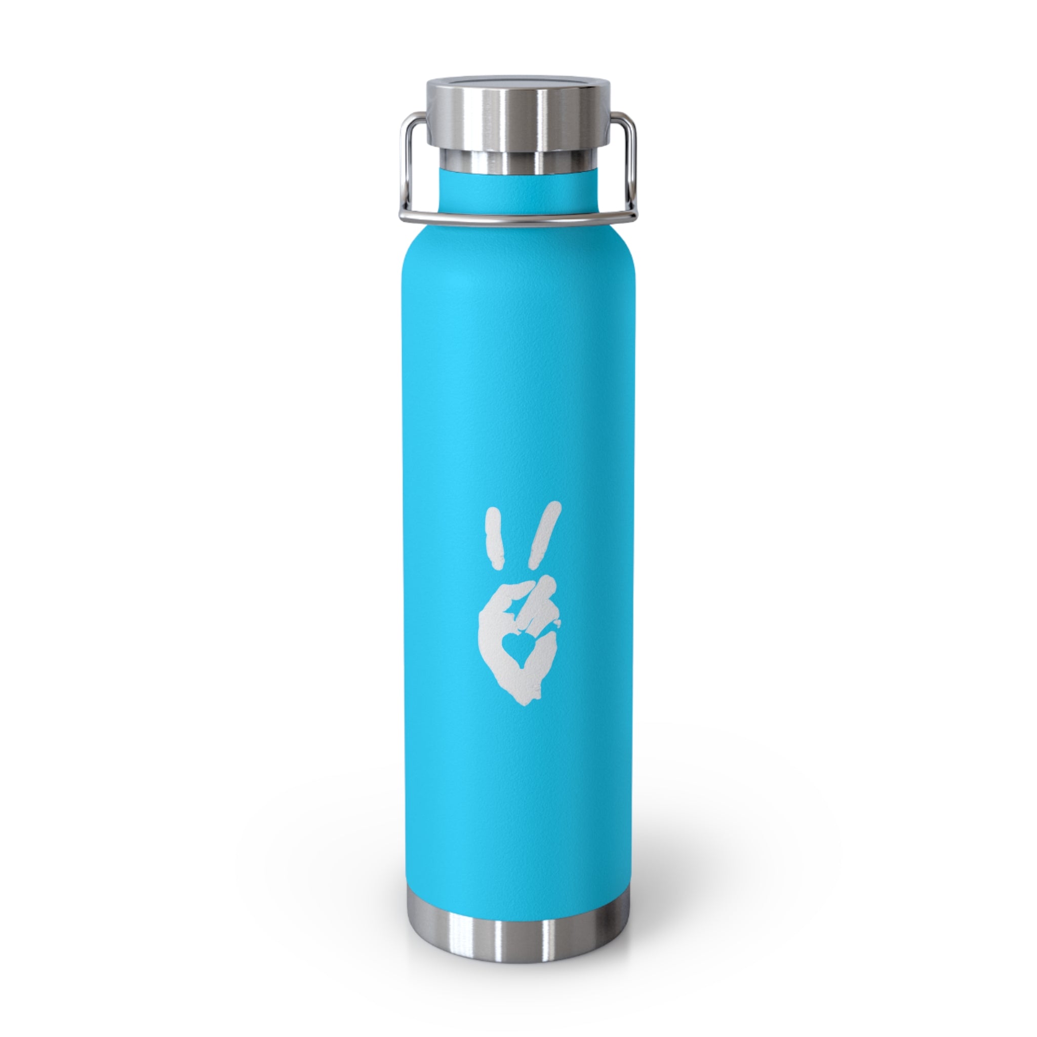 Peace + Love Signature Insulated Copper Vacuum Flask Water Bottle 22oz | Bella Strada Studio