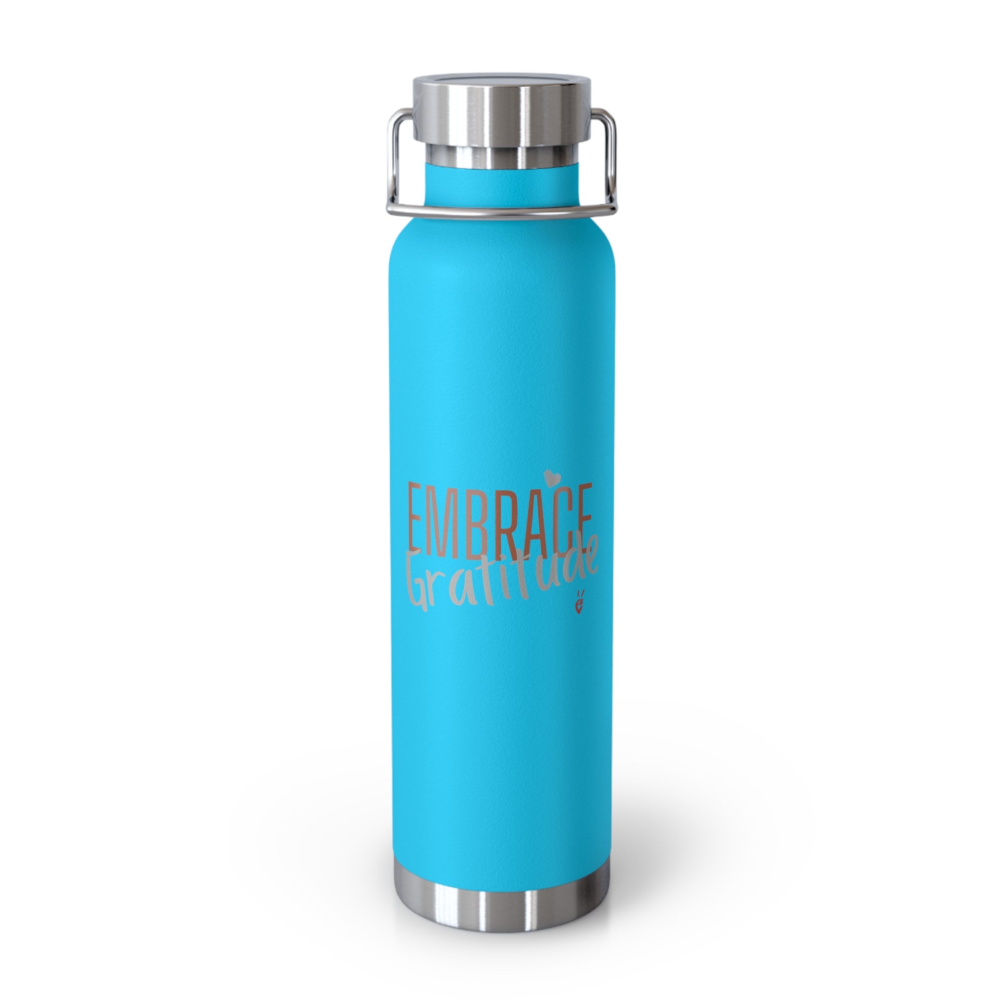 Embrace Gratitude Insulated 22oz Copper Water Bottle | Bella Strada Studio