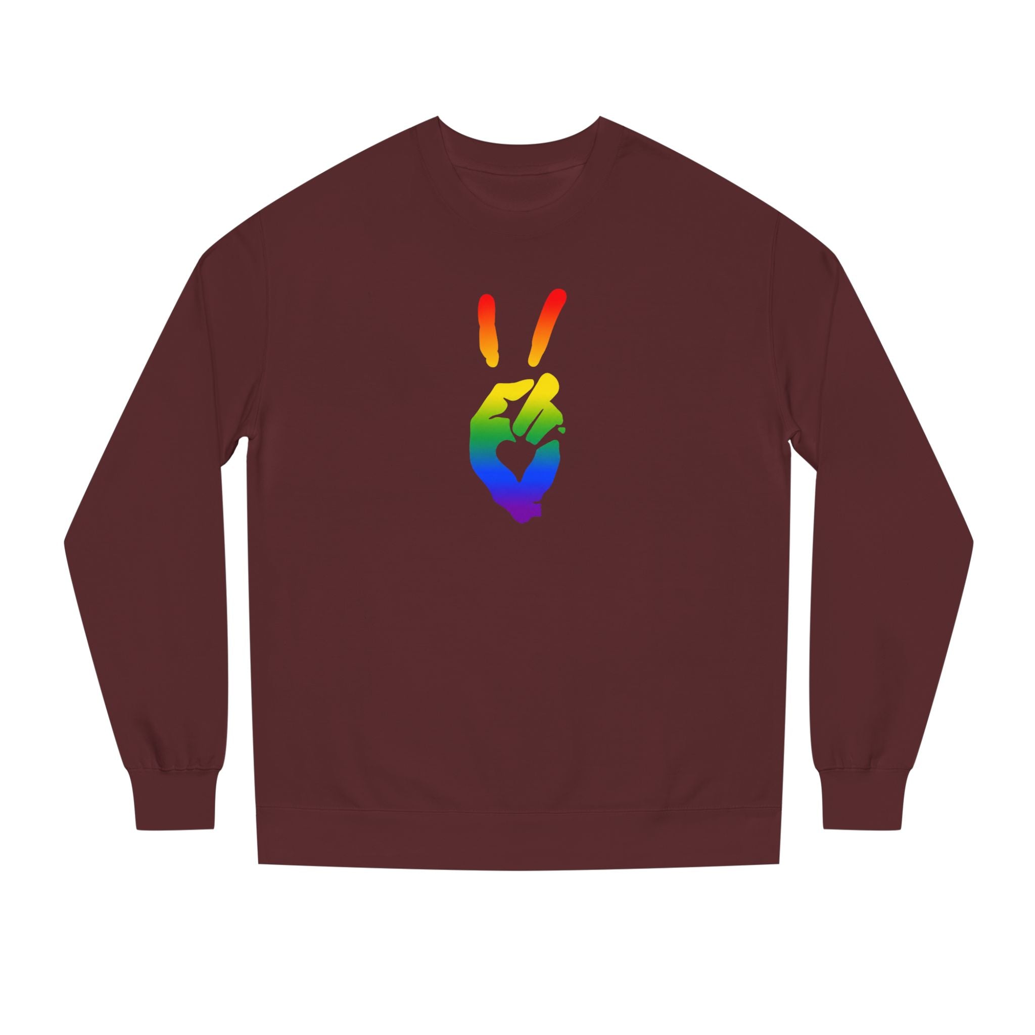 Peace+Love Pride Rainbow Signature Graphic Crewneck Sweatshirt | Bella Strada Studio