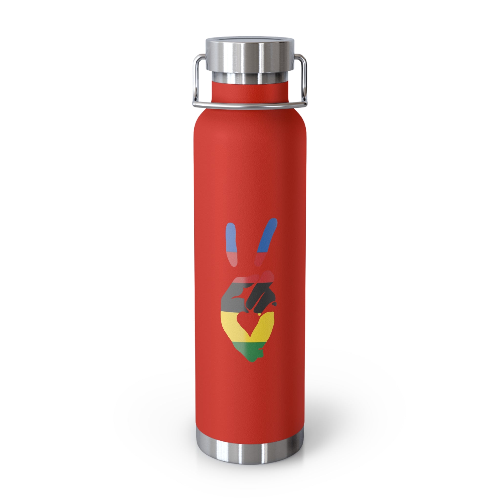 Peace + Love UCI Rainbow Stripes Insulated 20oz Copper Water Bottle | Bella Strada Studio