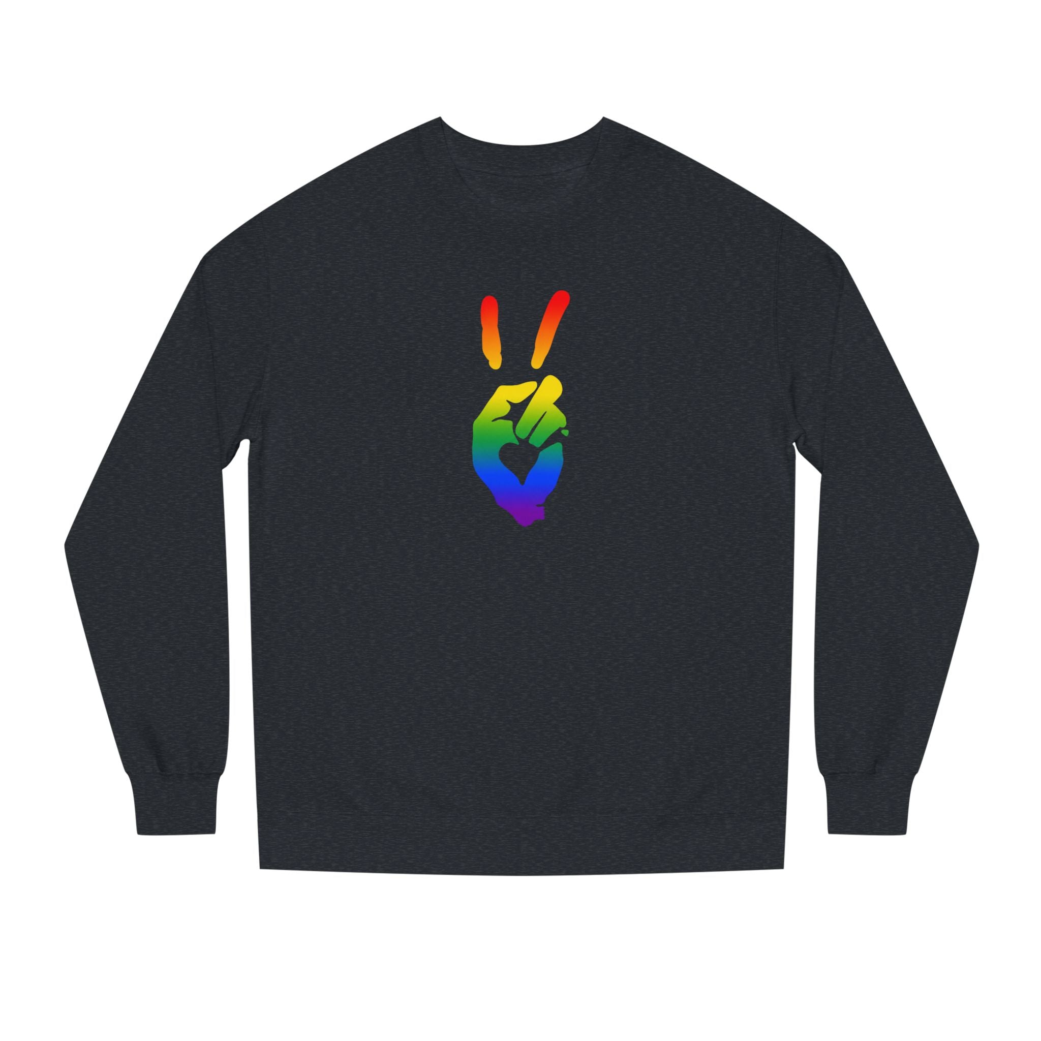Peace+Love Pride Rainbow Signature Graphic Crewneck Sweatshirt | Bella Strada Studio
