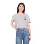 Peace+Love Pride Rainbow Women's Crop Tee | Bella Strada Studio