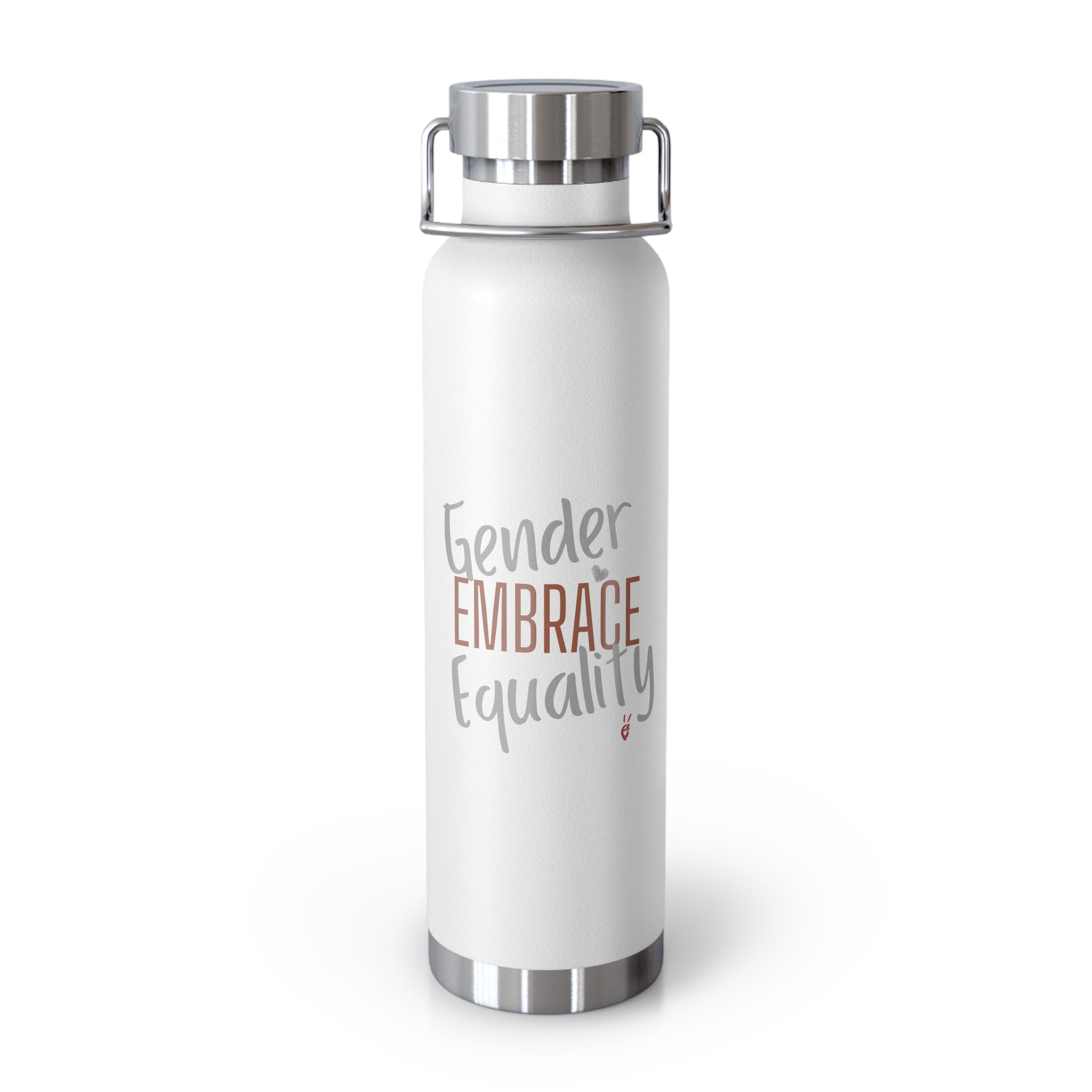 Embrace Gender Equality Insulated 22oz Copper Water Bottle | Bella Strada Studio