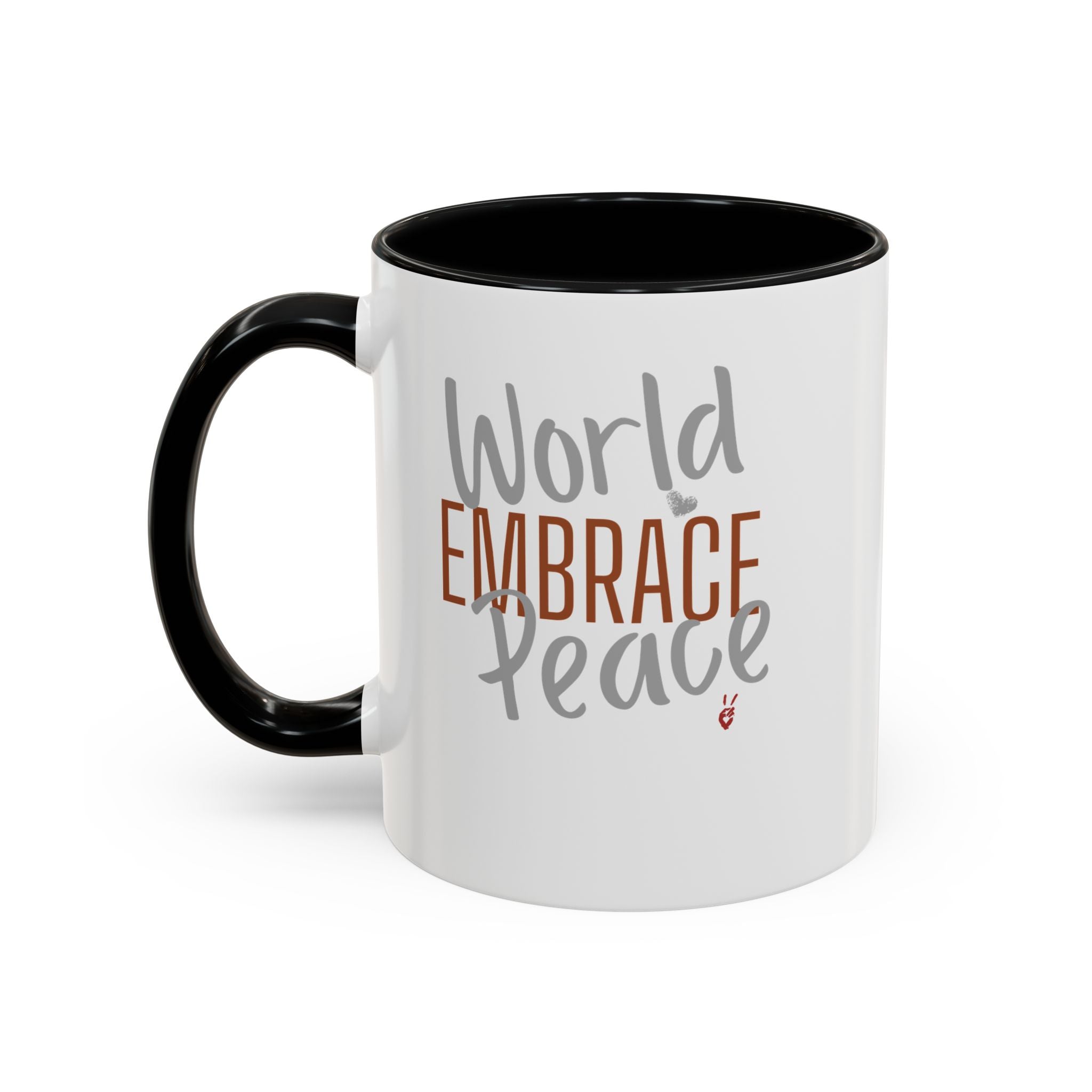 Embrace World Peace Inspirational Coffee Mug | Bella Strada Studio