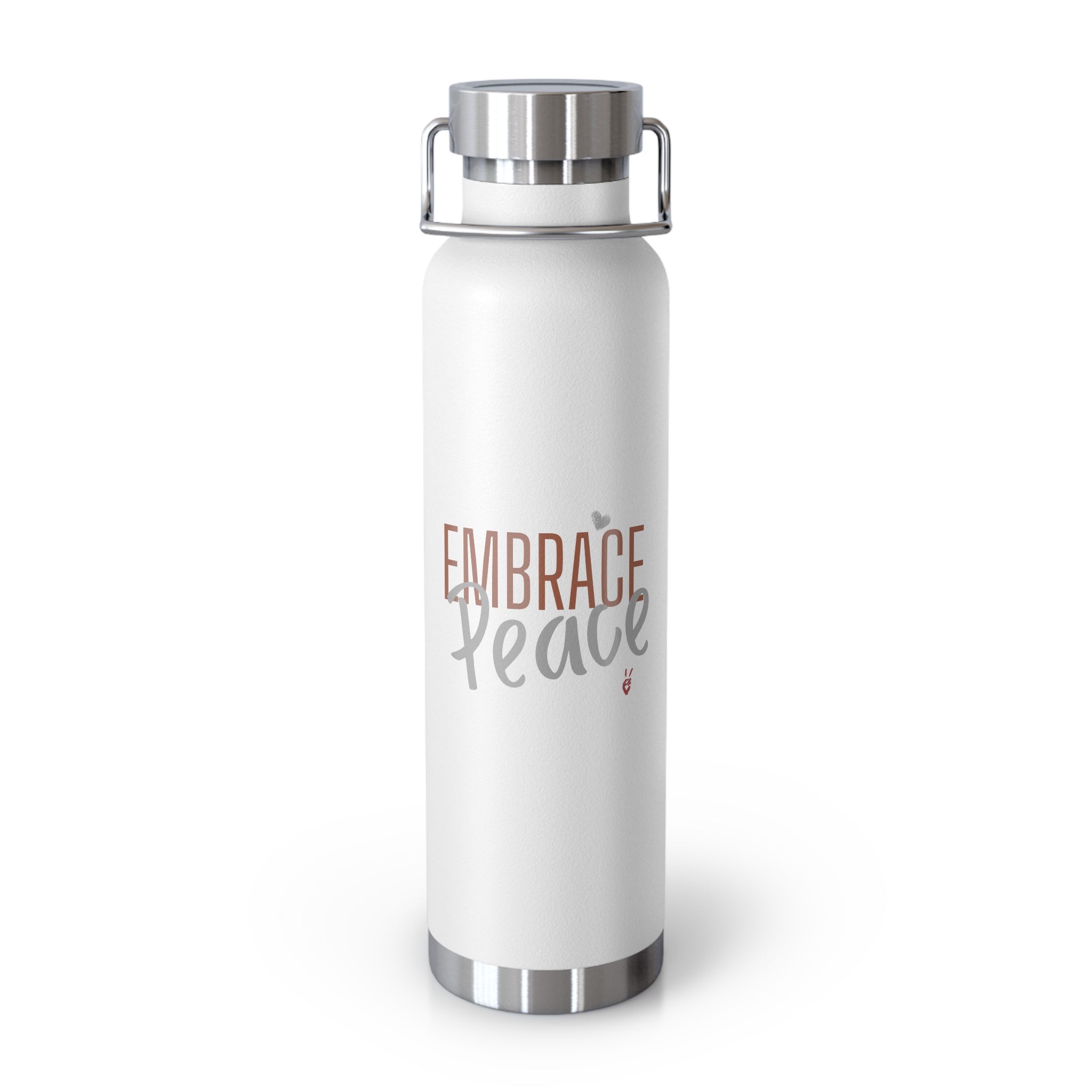 Embrace Peace Insulated 22oz Copper Water Bottle | Bella Strada Studio