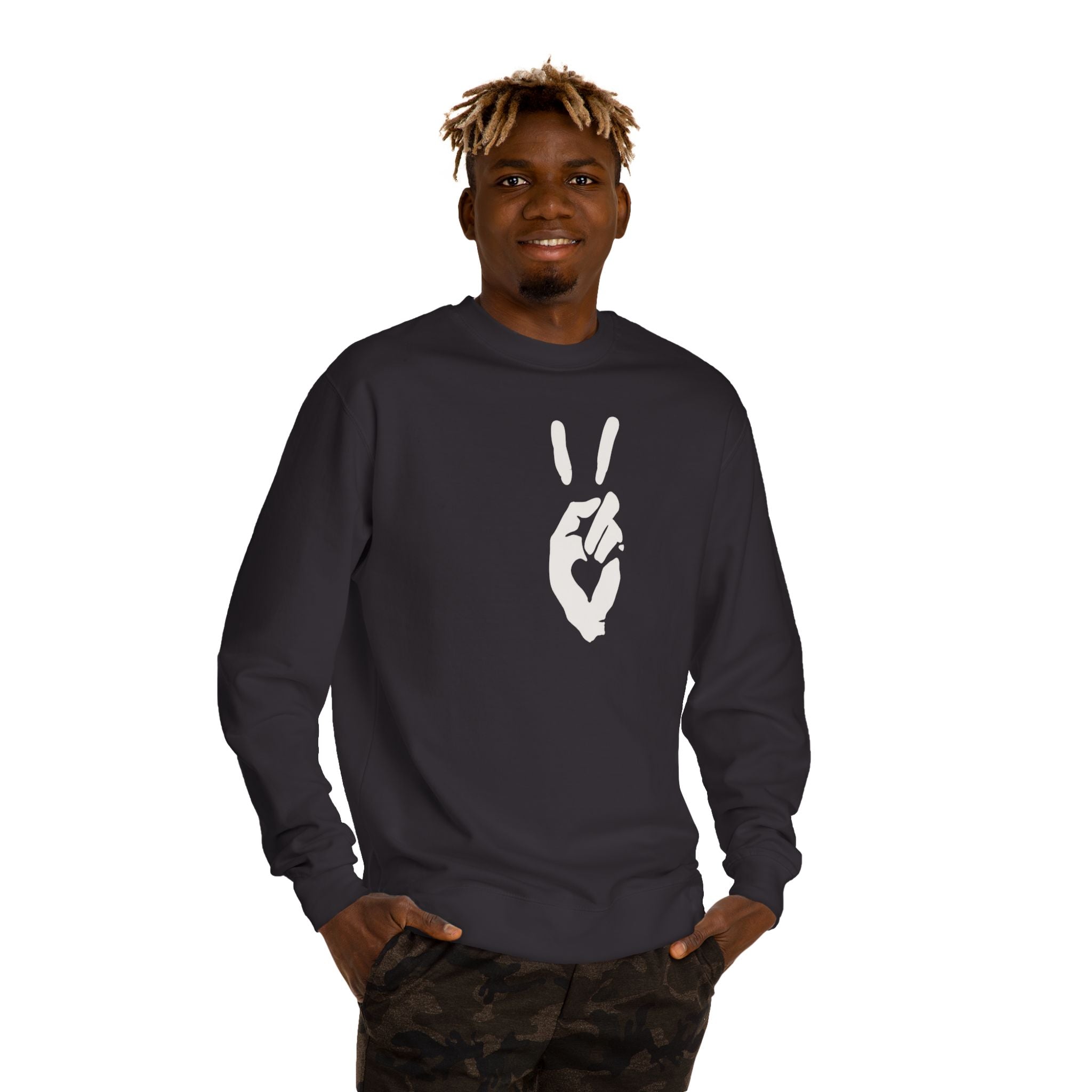 Peace+Love Signature Graphic Crewneck Sweatshirt | Bella Strada Studio