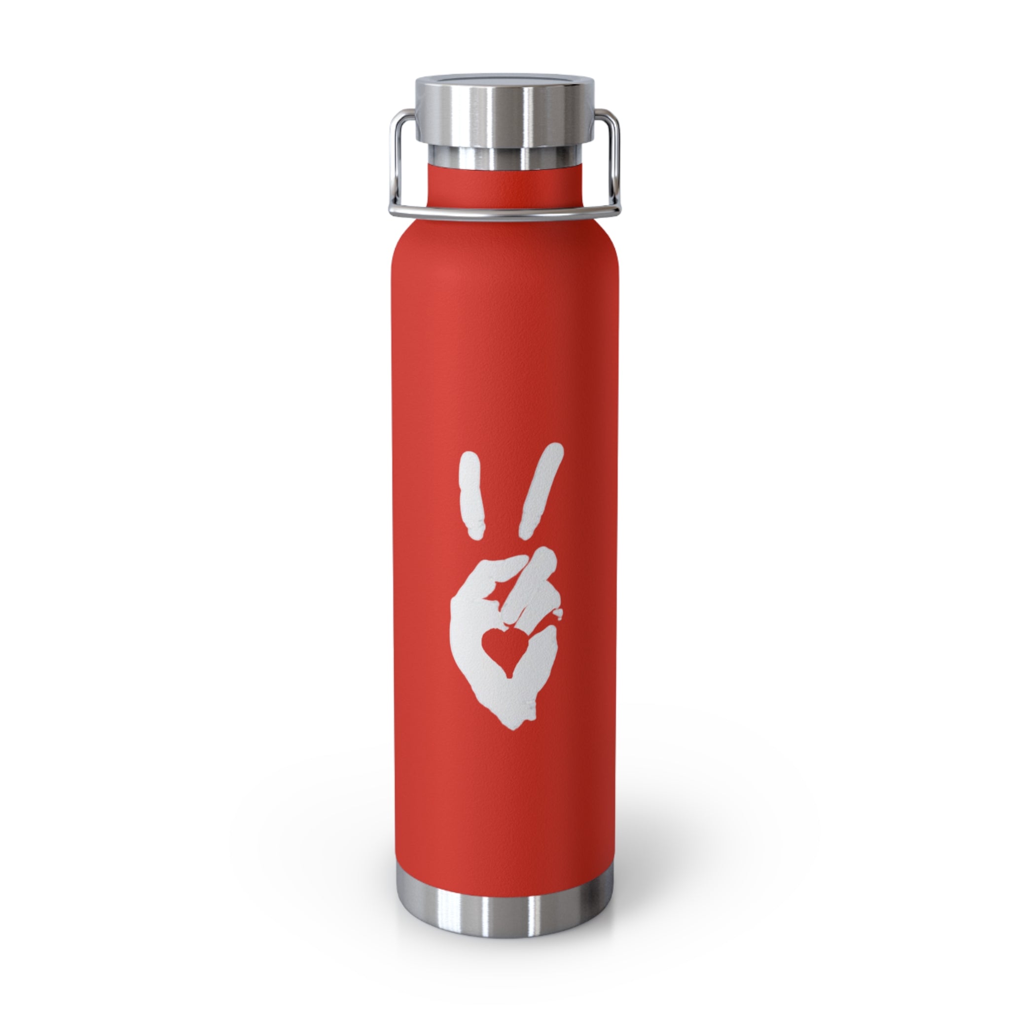 Peace + Love Signature Insulated Copper Vacuum Flask Water Bottle 22oz | Bella Strada Studio