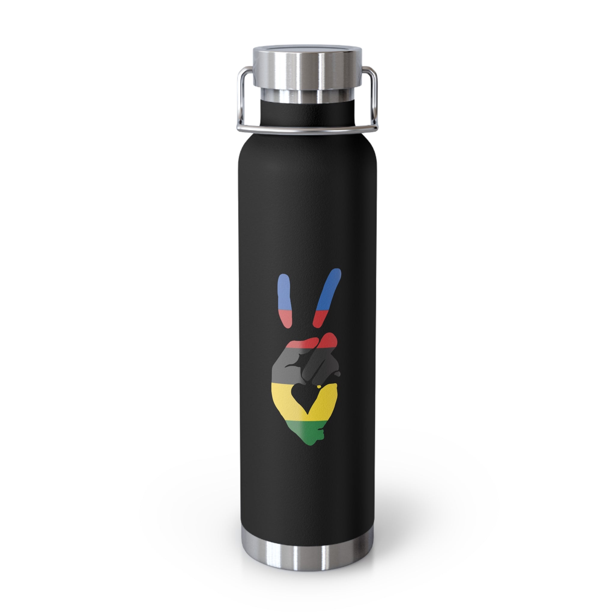 Peace + Love UCI Rainbow Stripes Insulated 20oz Copper Water Bottle | Bella Strada Studio