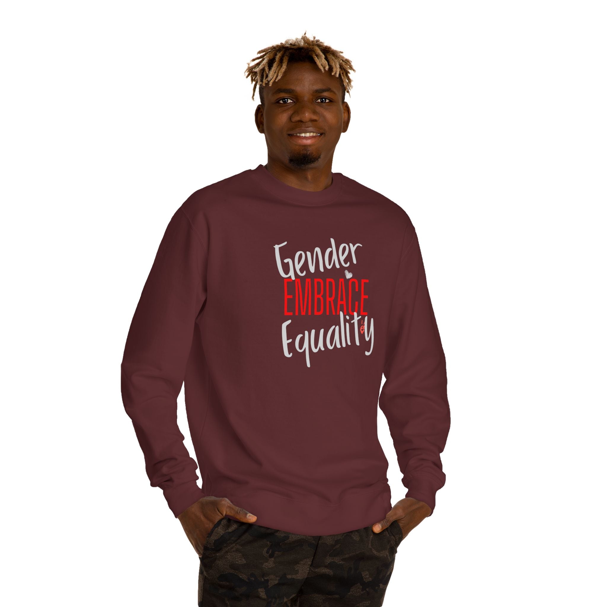 "Embrace Gender Equality" Crewneck Sweatshirt | Bella Strada Studio