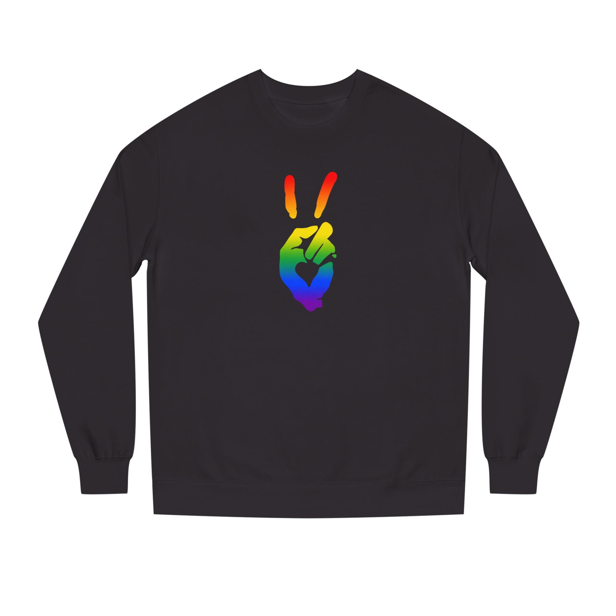 Peace+Love Pride Rainbow Signature Graphic Crewneck Sweatshirt | Bella Strada Studio
