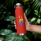 Peace + Love Pride Rainbow Insulated Copper Water Bottle | Bella Strada Studio