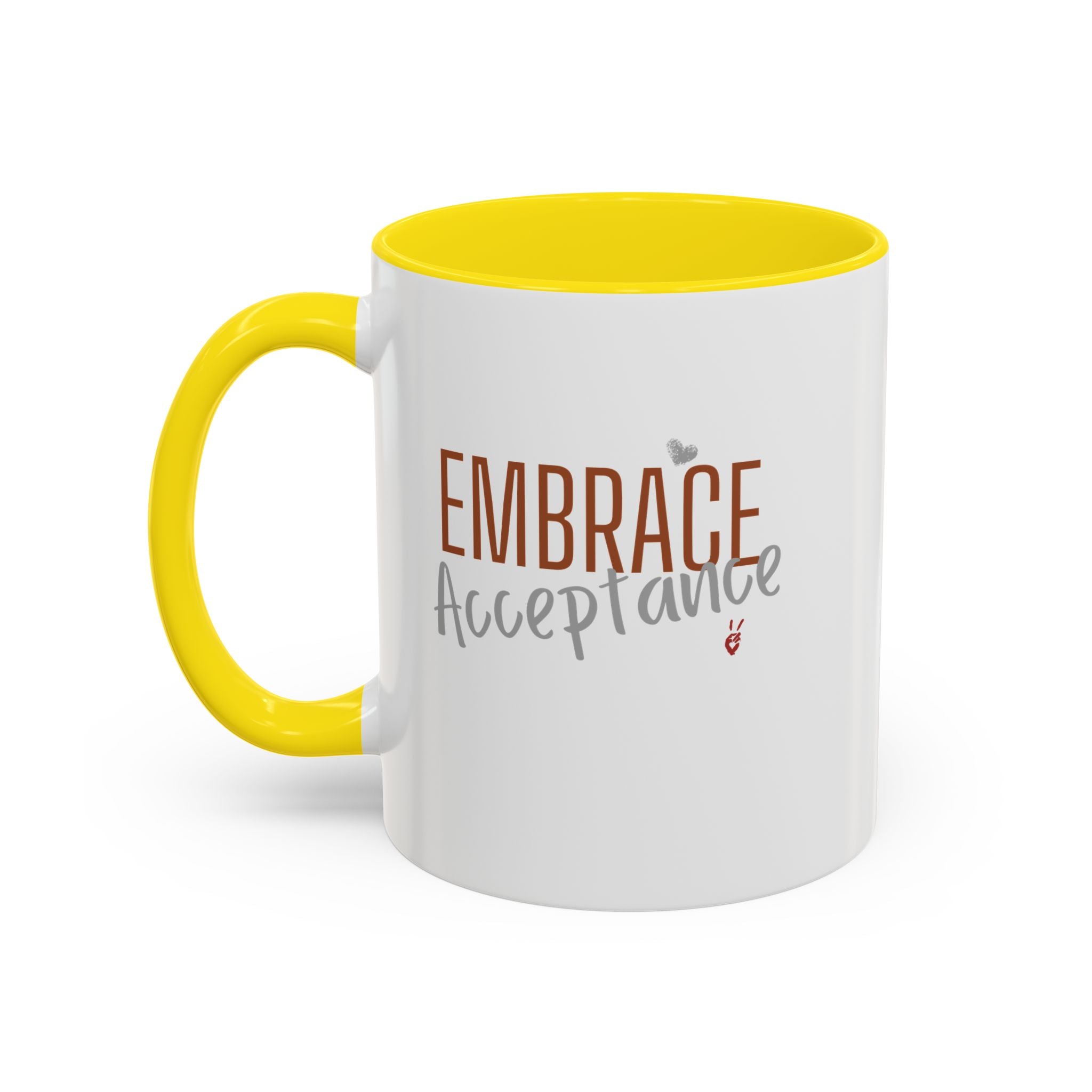 Embrace Acceptance Inspirational Coffee Mug | Bella Strada Studio