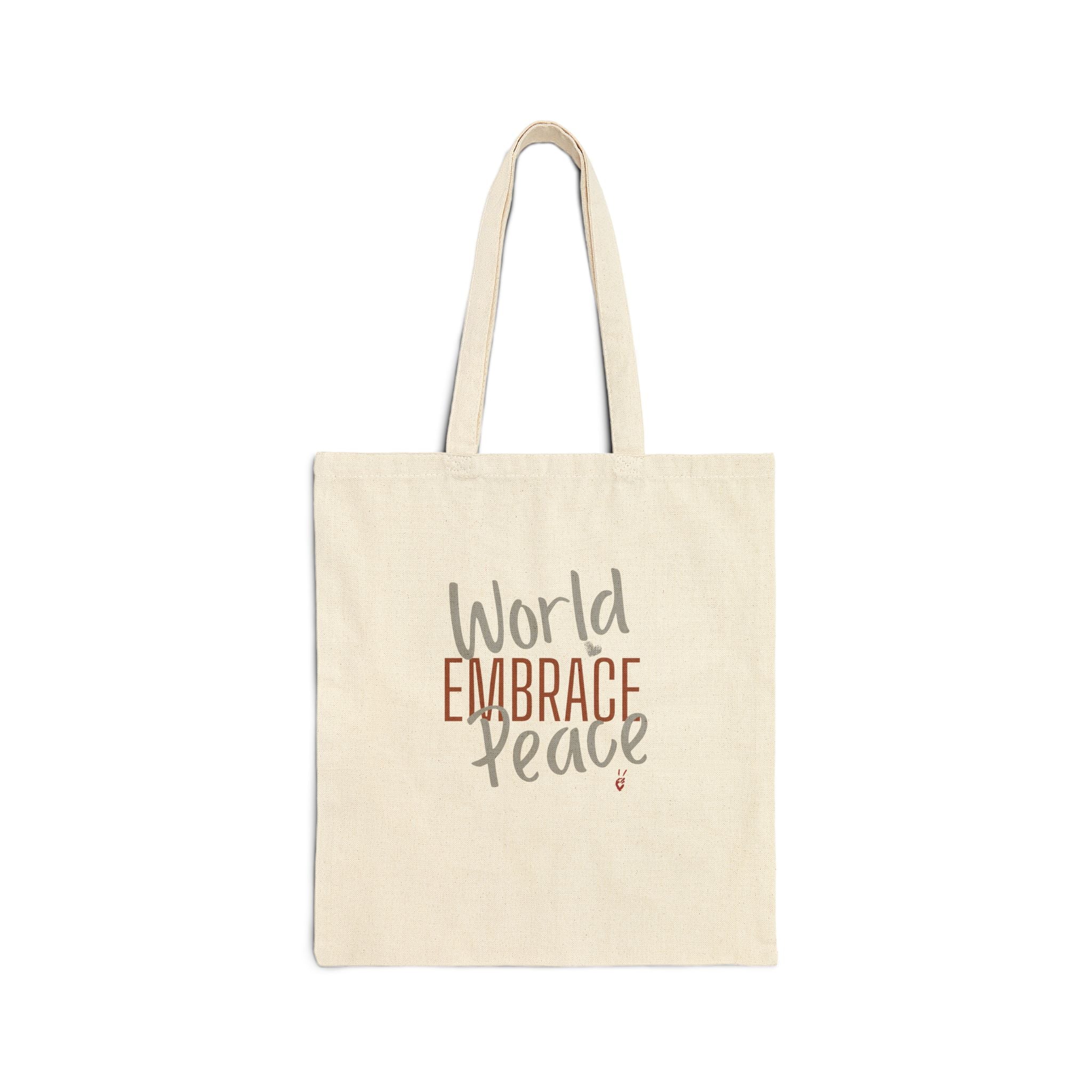 Embrace World Peace Canvas Tote Bag | Bella Strada Studio