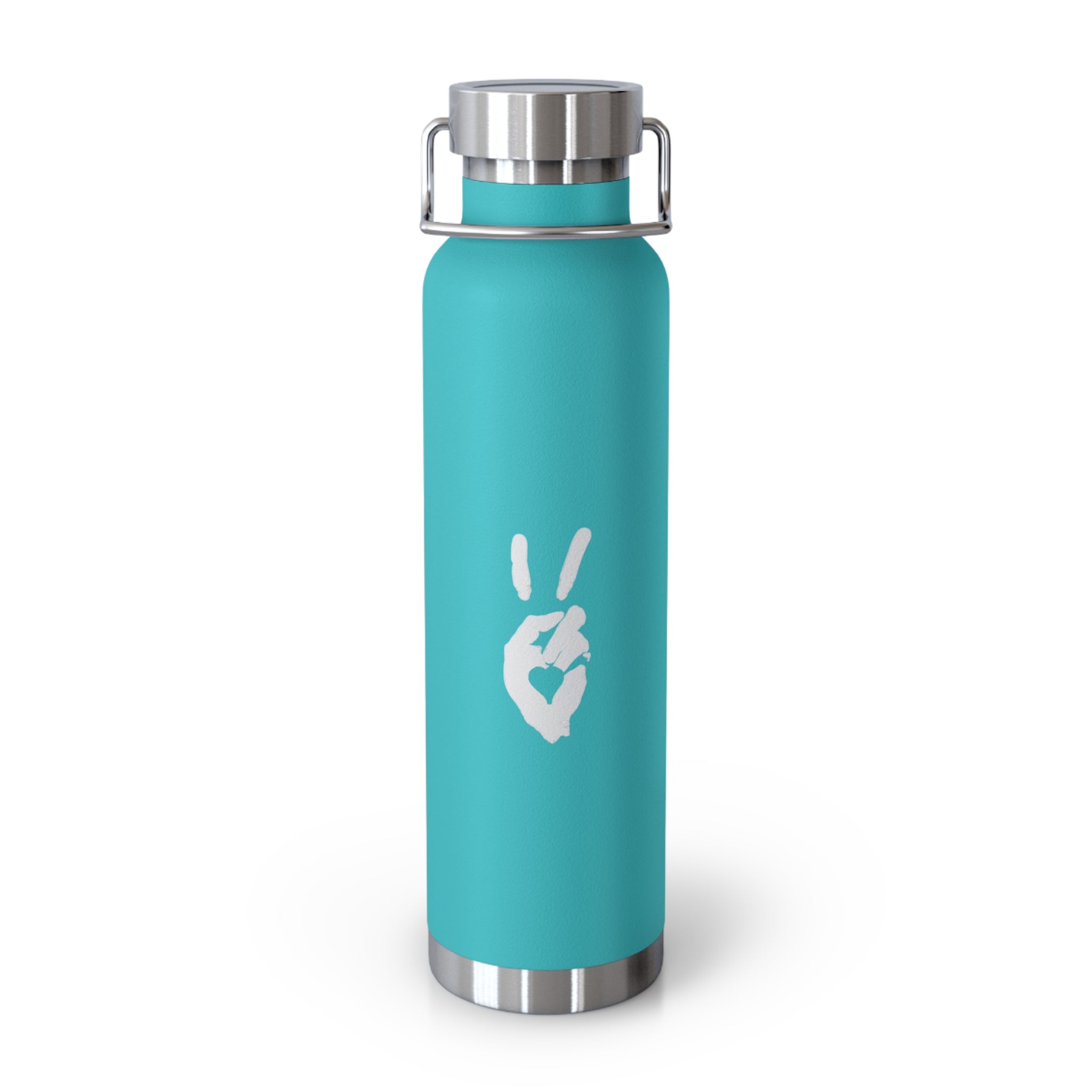 Peace + Love Signature Insulated Copper Vacuum Flask Water Bottle 22oz | Bella Strada Studio