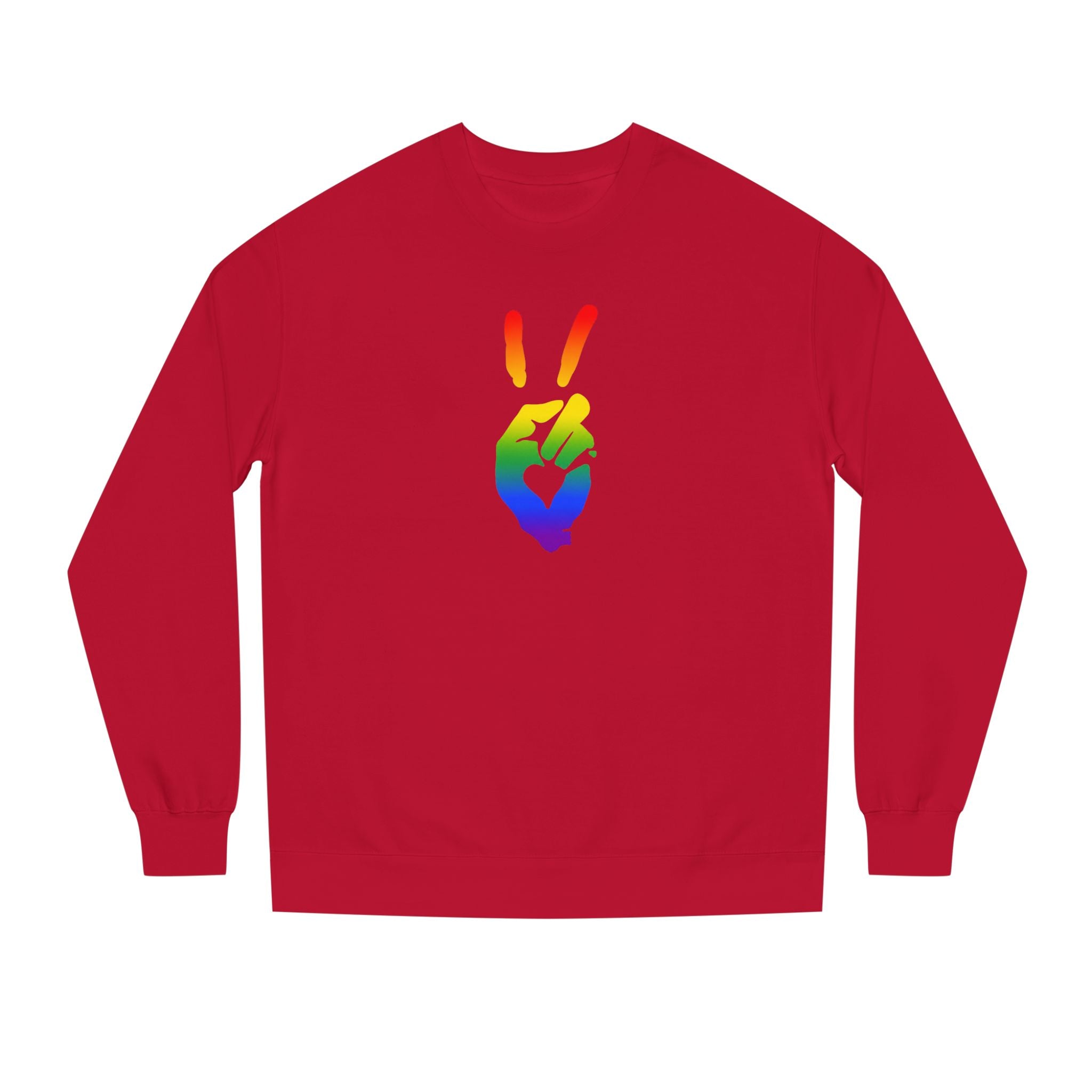 Peace+Love Pride Rainbow Signature Graphic Crewneck Sweatshirt | Bella Strada Studio