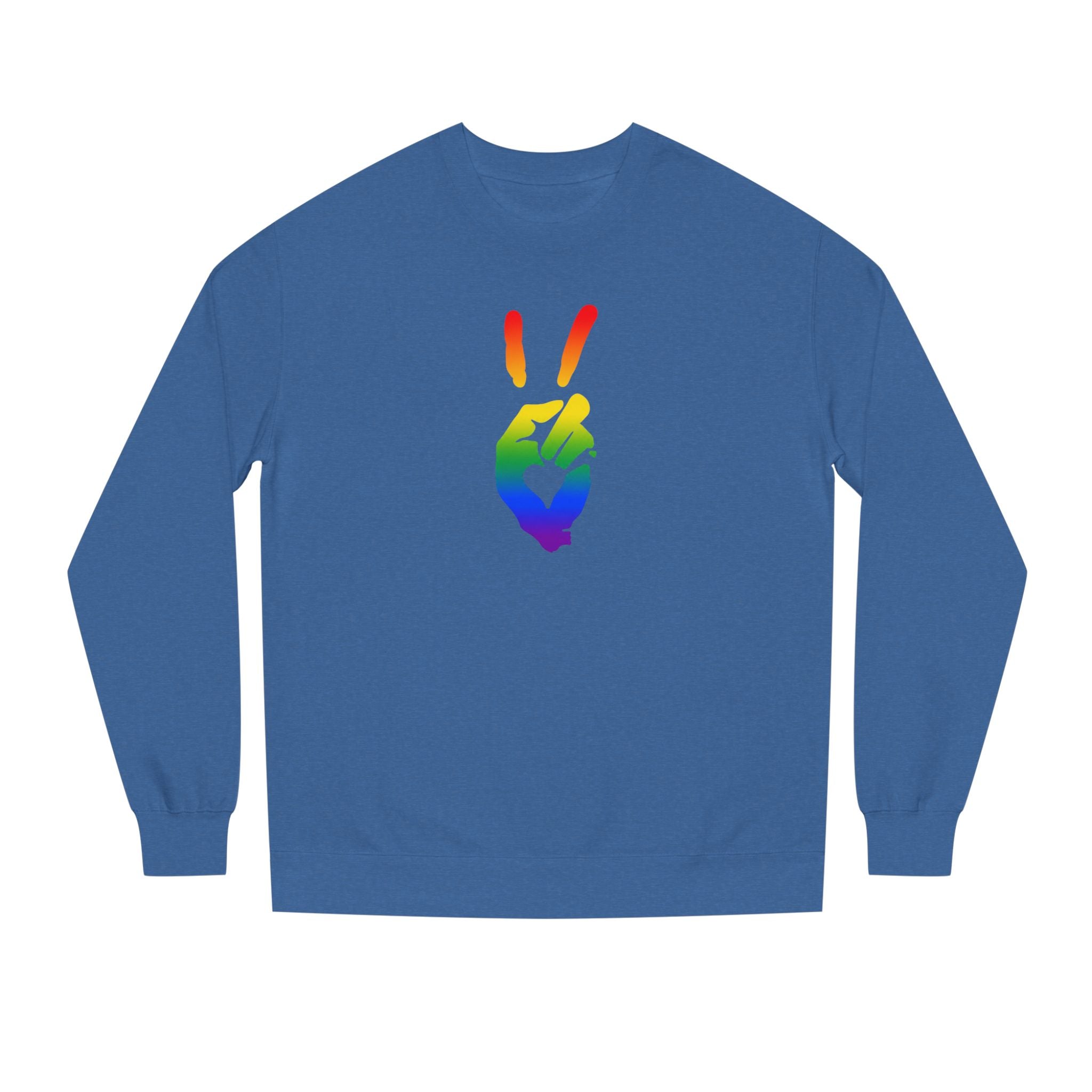 Peace+Love Pride Rainbow Signature Graphic Crewneck Sweatshirt | Bella Strada Studio