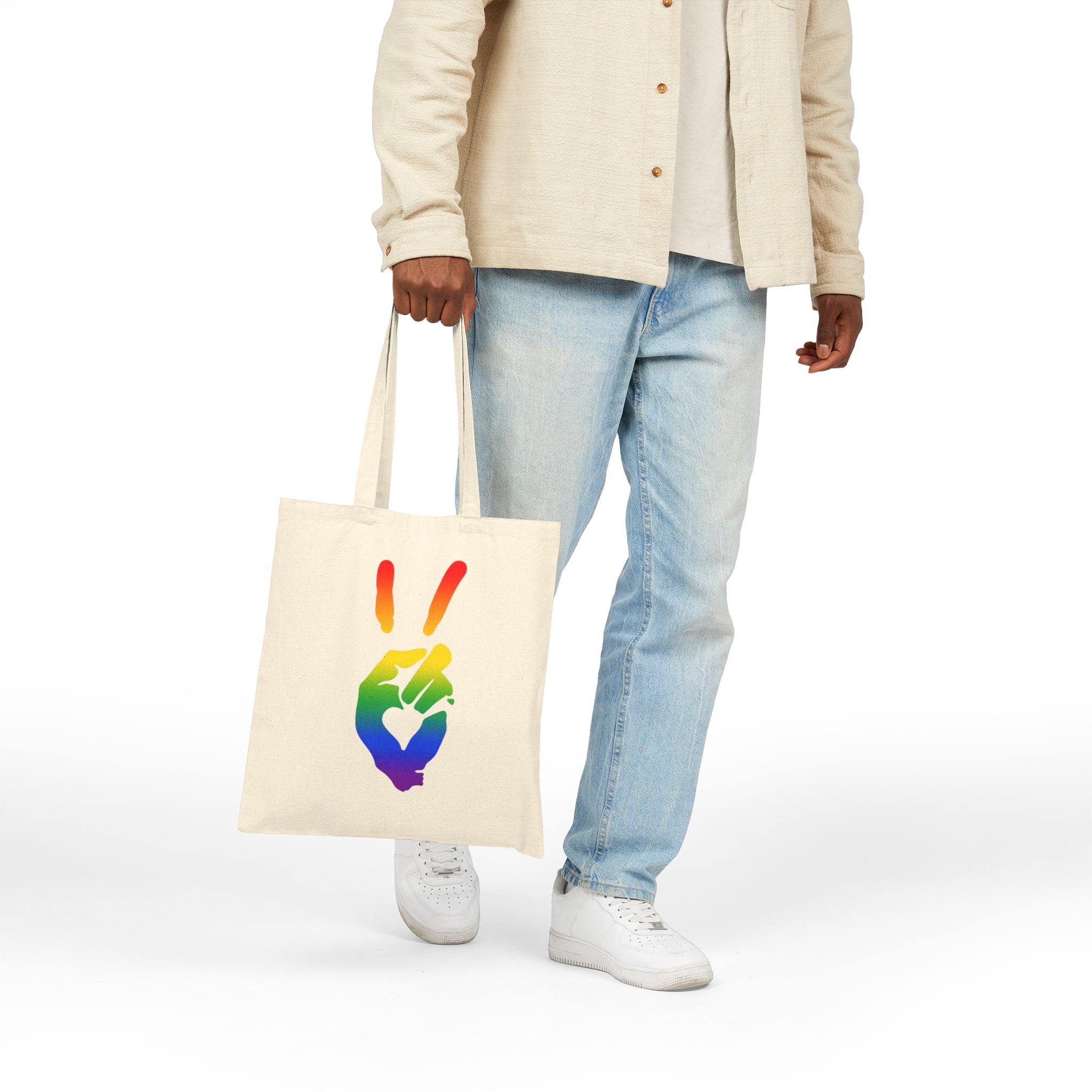 Peace+Love Eco-Friendly Canvas Tote Bag | Bella Strada Studio