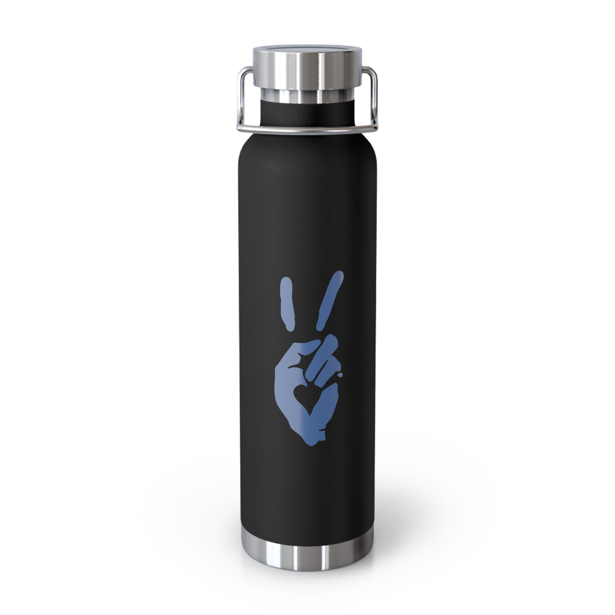 Peace + Love Signature Insulated Copper Vacuum Flask Water Bottle 22oz | Bella Strada Studio