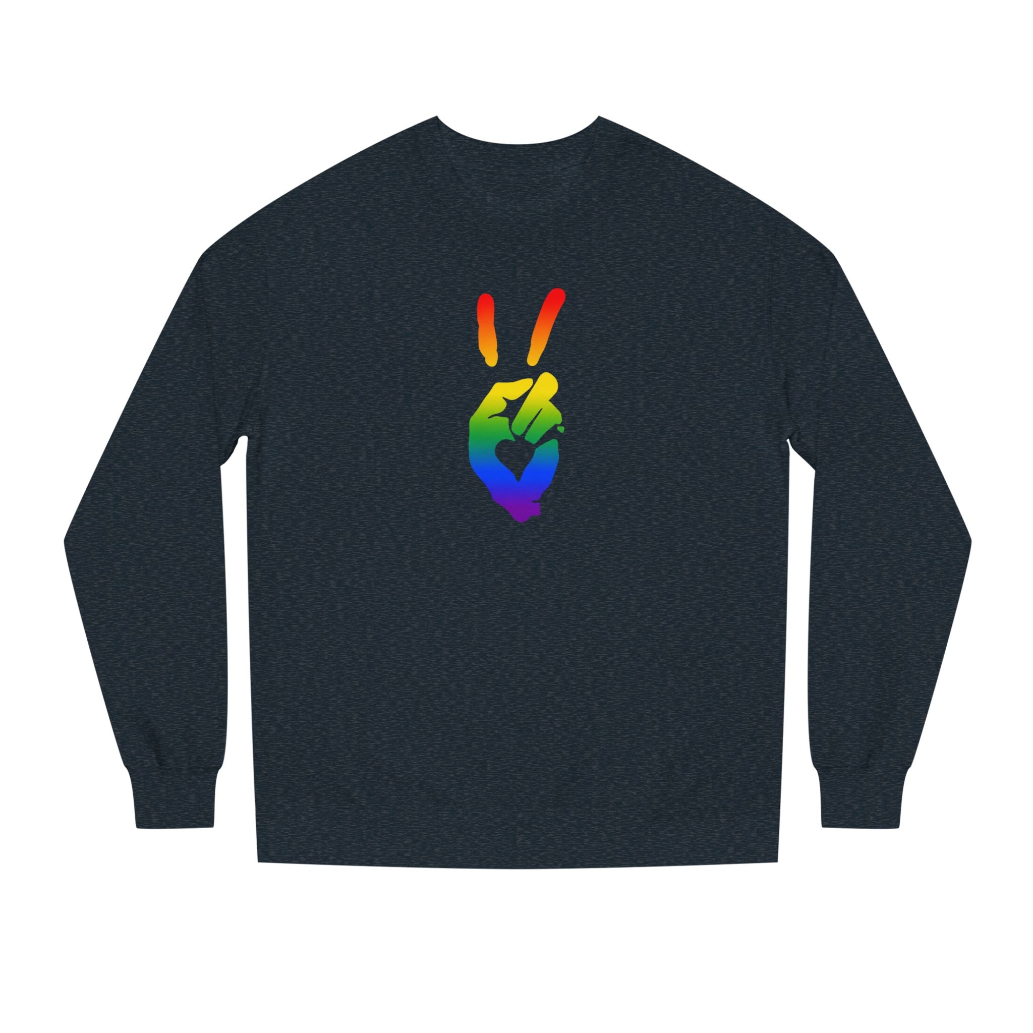 Peace+Love Pride Rainbow Signature Graphic Crewneck Sweatshirt | Bella Strada Studio