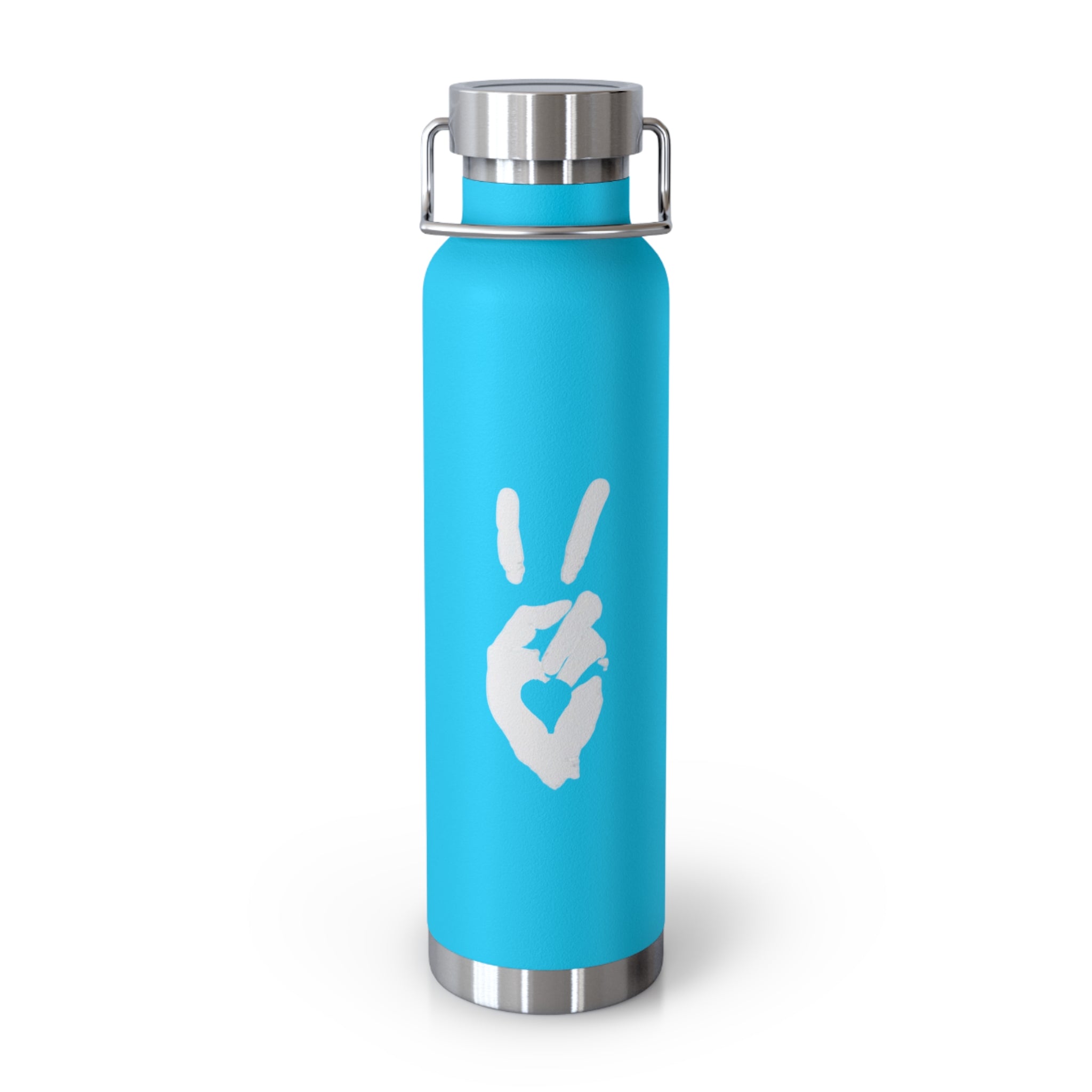 Peace + Love Signature Insulated Copper Vacuum Flask Water Bottle 22oz | Bella Strada Studio