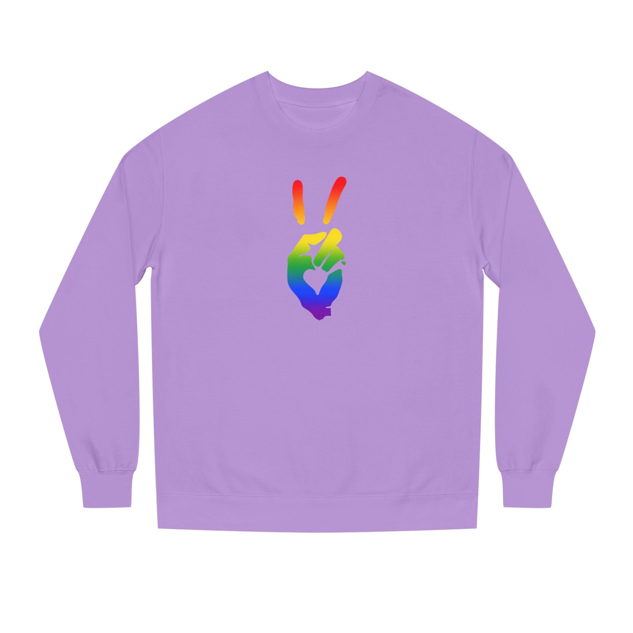 Peace+Love Pride Rainbow Signature Graphic Crewneck Sweatshirt | Bella Strada Studio