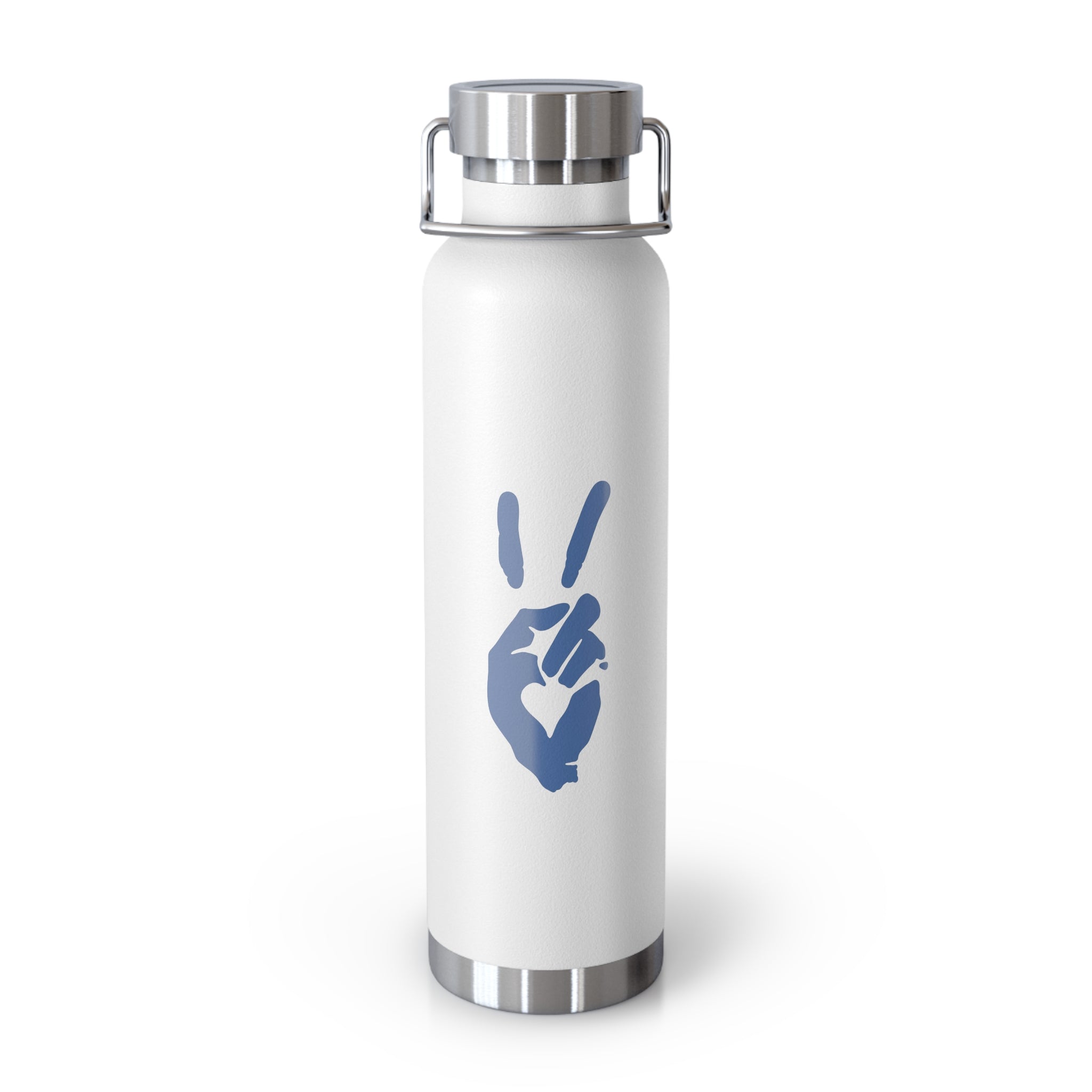 Peace + Love Signature Insulated Copper Vacuum Flask Water Bottle 22oz | Bella Strada Studio