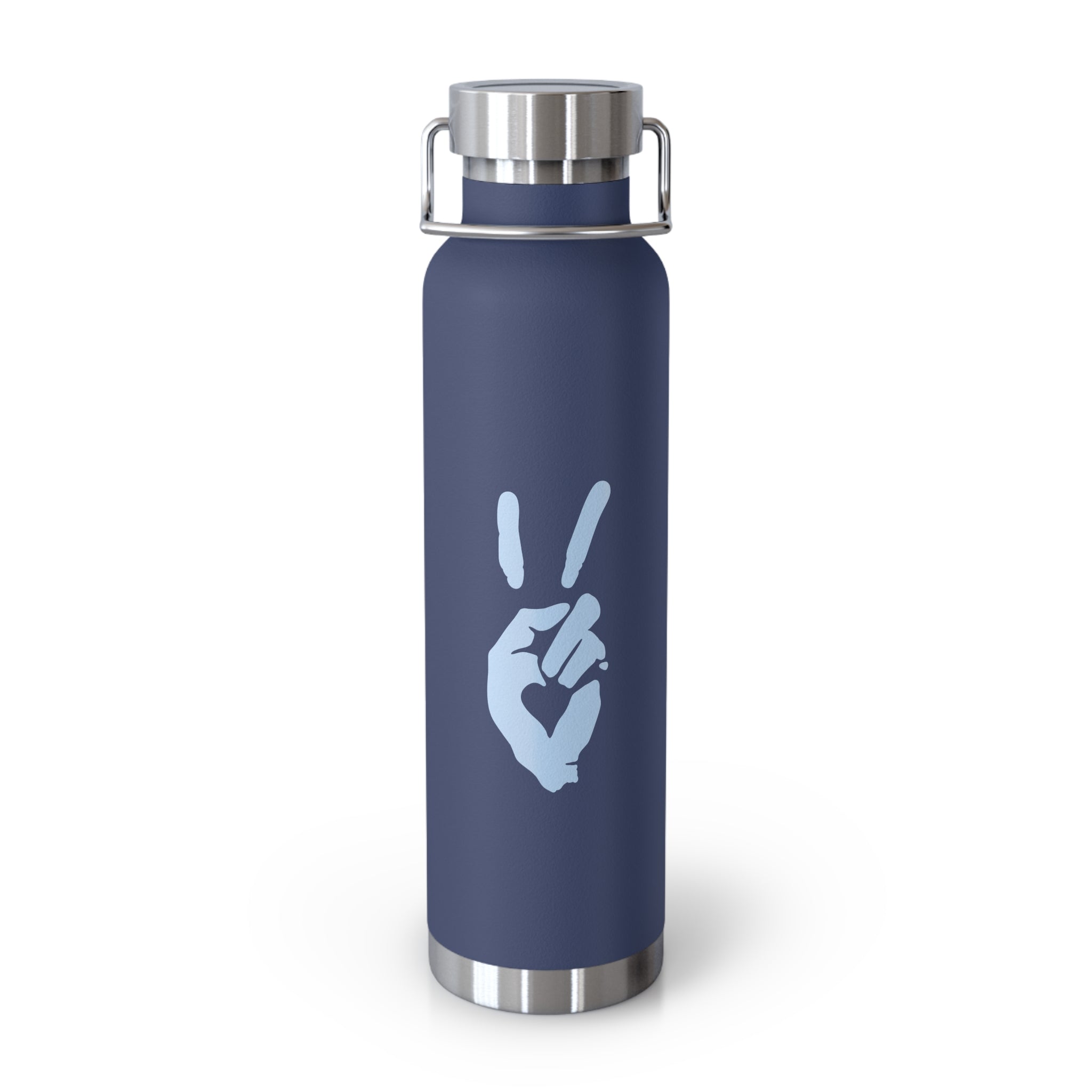 Peace + Love Signature Insulated Copper Vacuum Flask Water Bottle 22oz | Bella Strada Studio