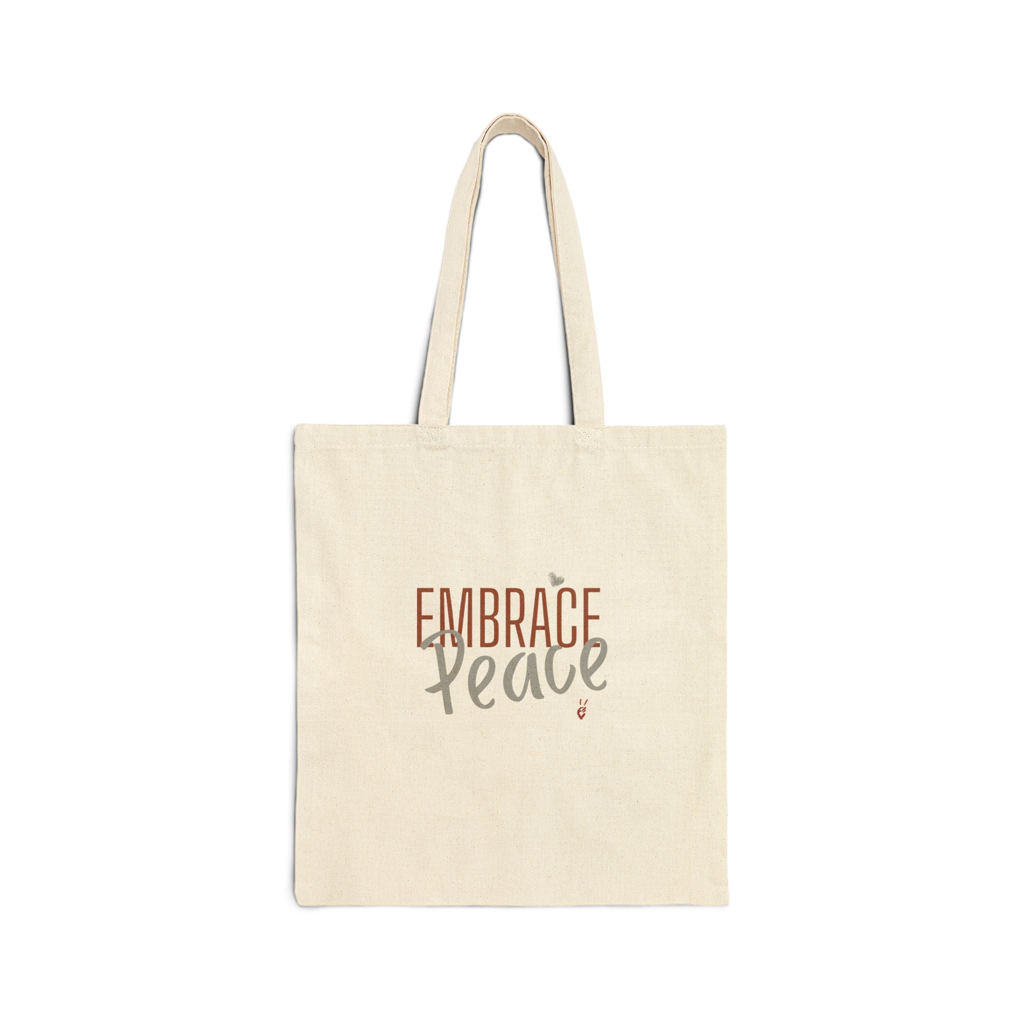 Embrace Peace Canvas Tote Bag | Bella Strada Studio