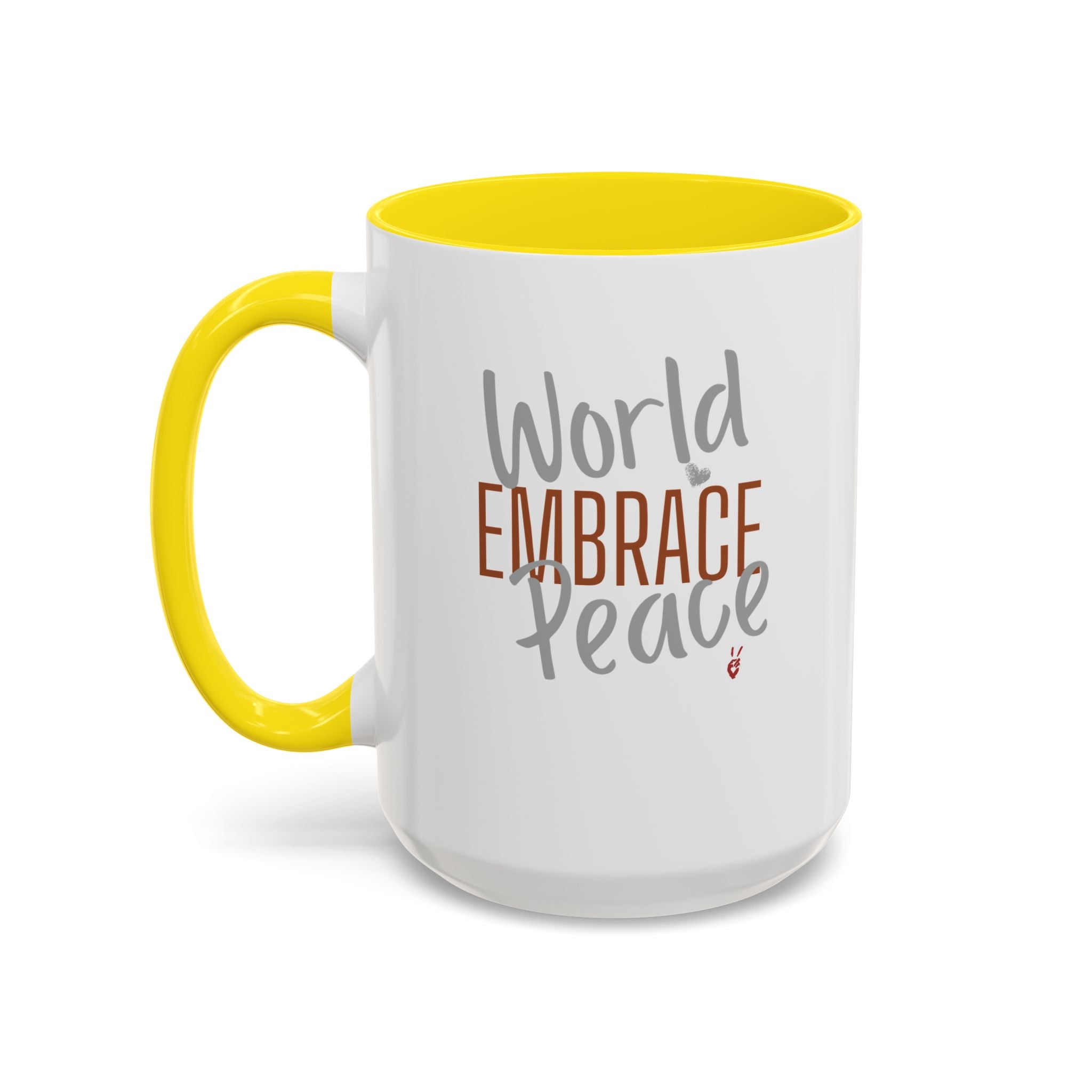 Embrace World Peace Inspirational Coffee Mug | Bella Strada Studio
