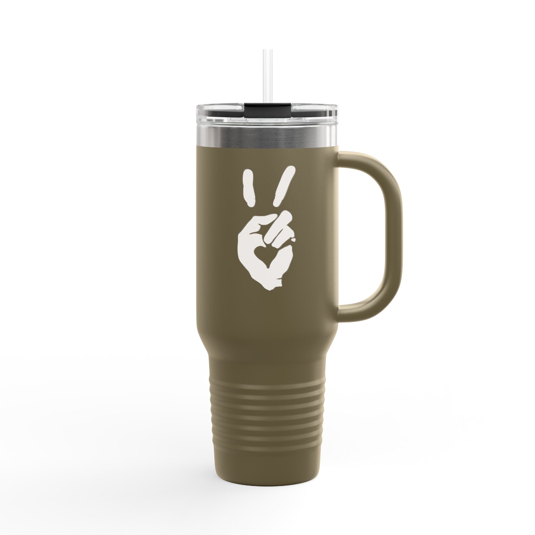 Peace + Love Signature 40oz Insulated Travel Mug | Bella Strada Studio