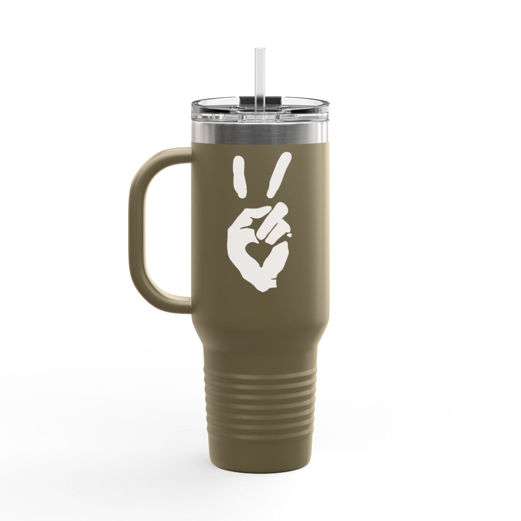 Peace + Love Signature 40oz Insulated Travel Mug | Bella Strada Studio