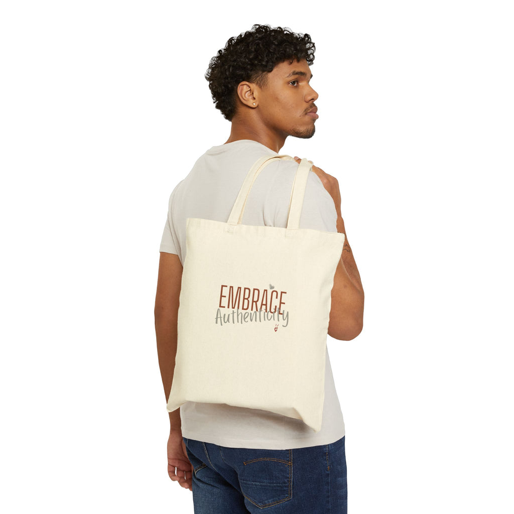 Embrace Authenticity Canvas Tote Bag | Bella Strada Studio