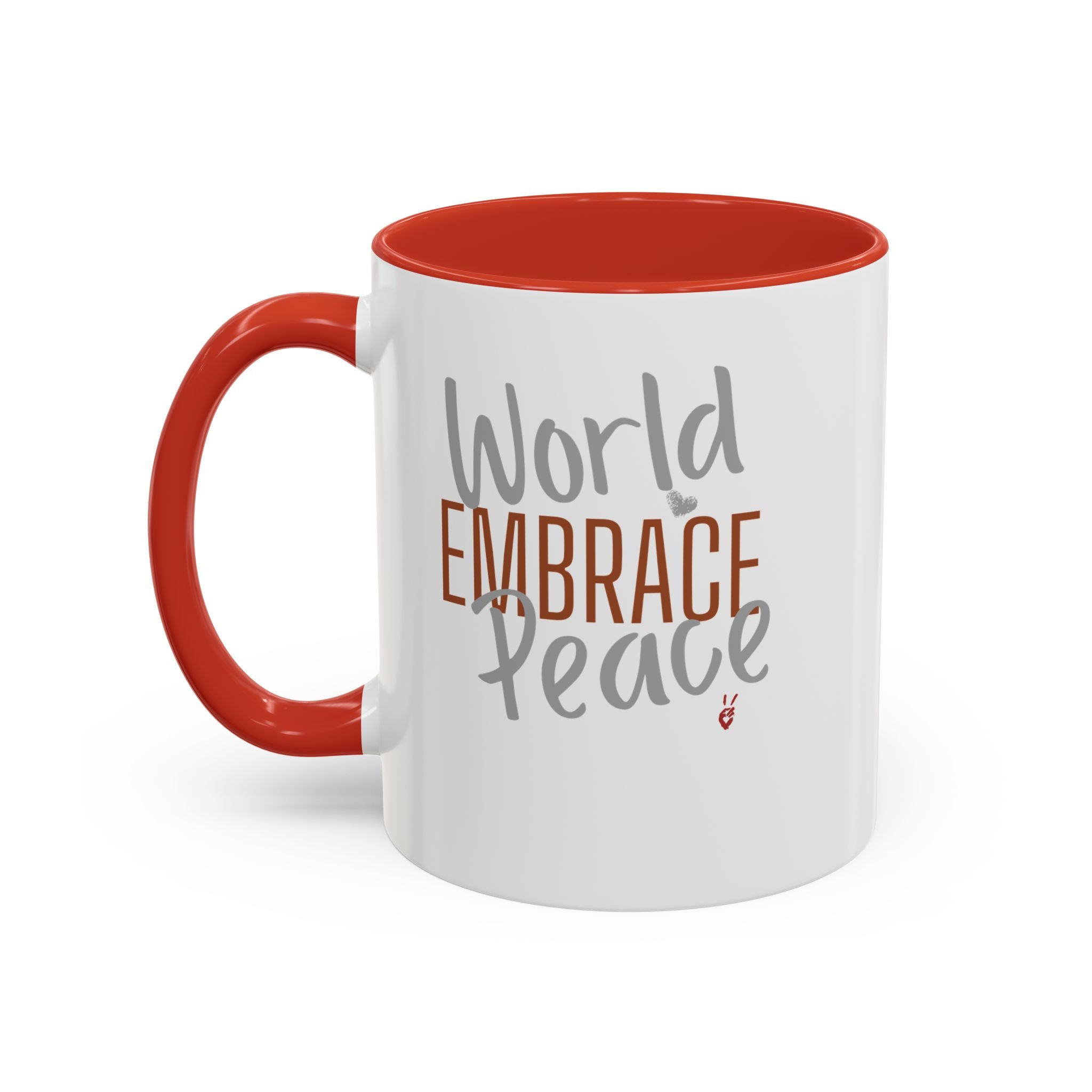 Embrace World Peace Inspirational Coffee Mug | Bella Strada Studio