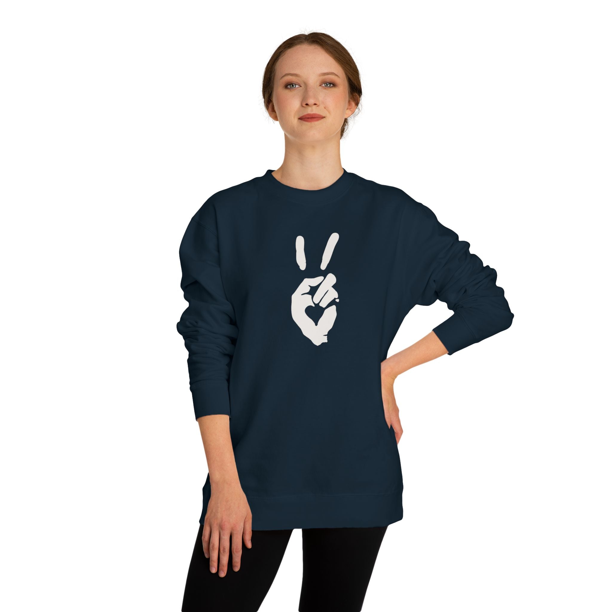 Peace+Love Signature Graphic Crewneck Sweatshirt | Bella Strada Studio